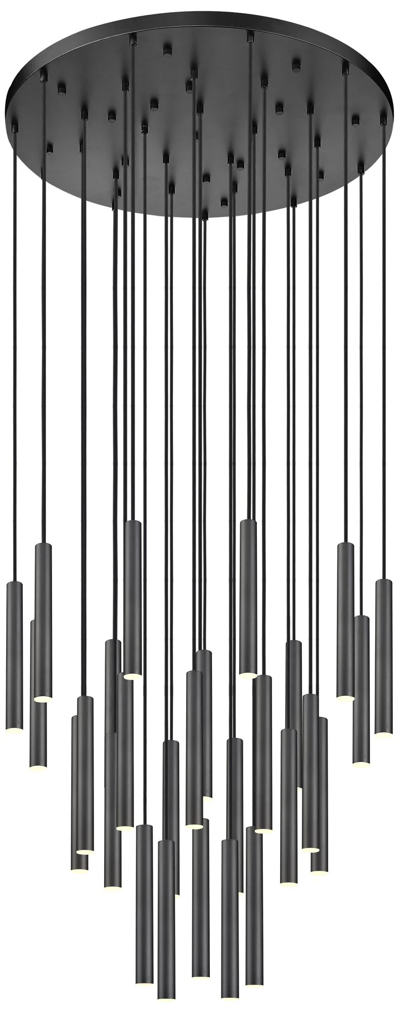 Forest by Z-Lite Matte Black 36 inch 27 Light Chandelier - Image 1