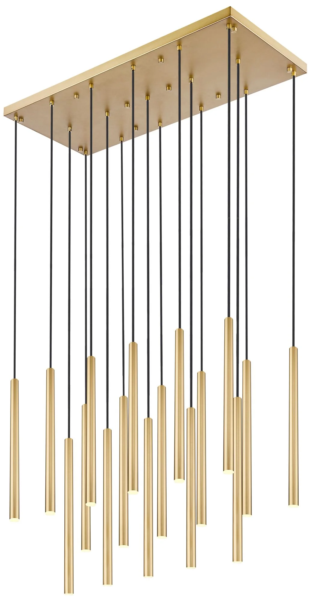 Forest by Z-Lite Modern Gold 42 inch 17 Light Linear LED Chandelier - Image 1