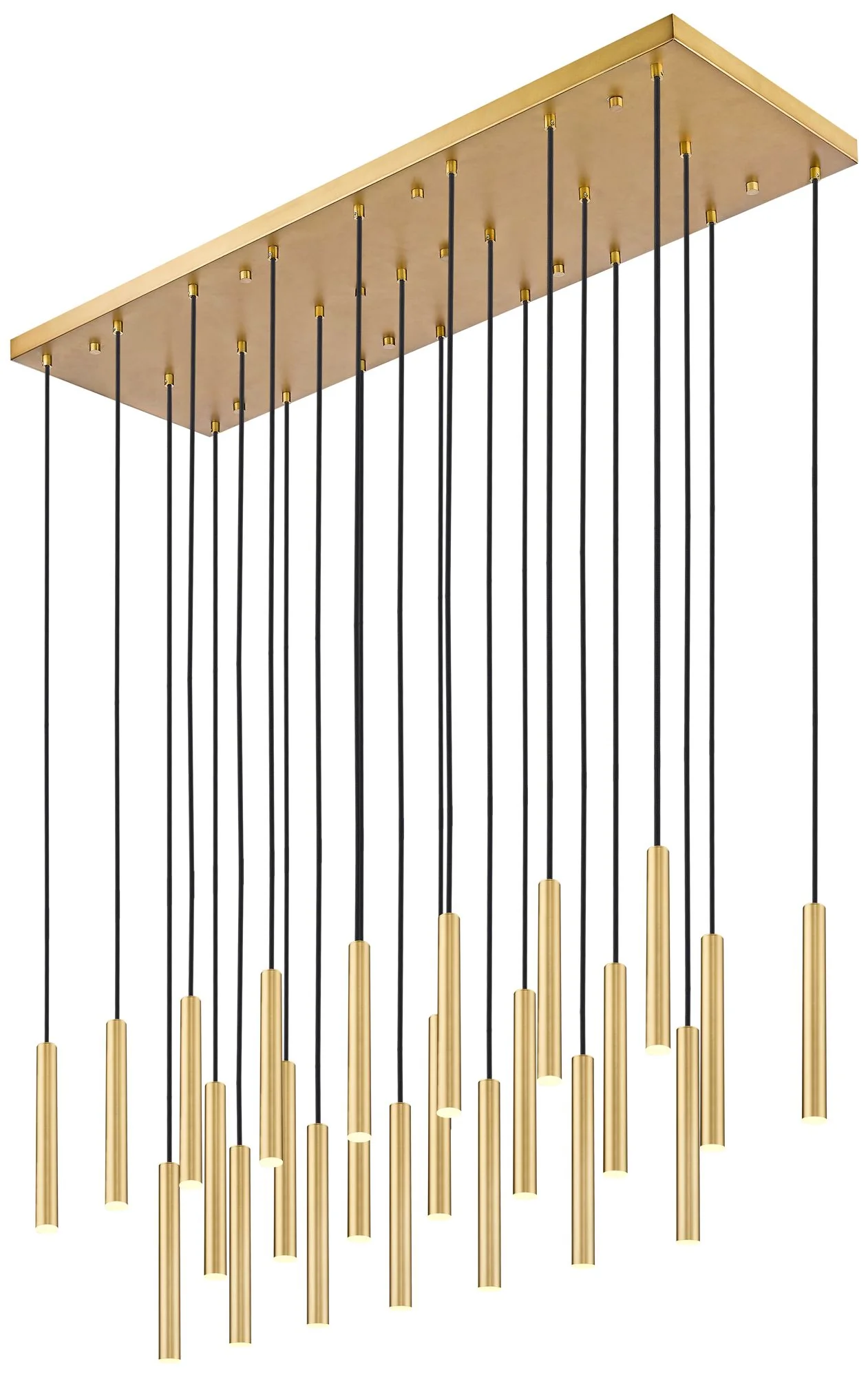 Forest by Z-Lite Modern Gold 54 inch 23 Light Linear LED Chandelier - Image 1