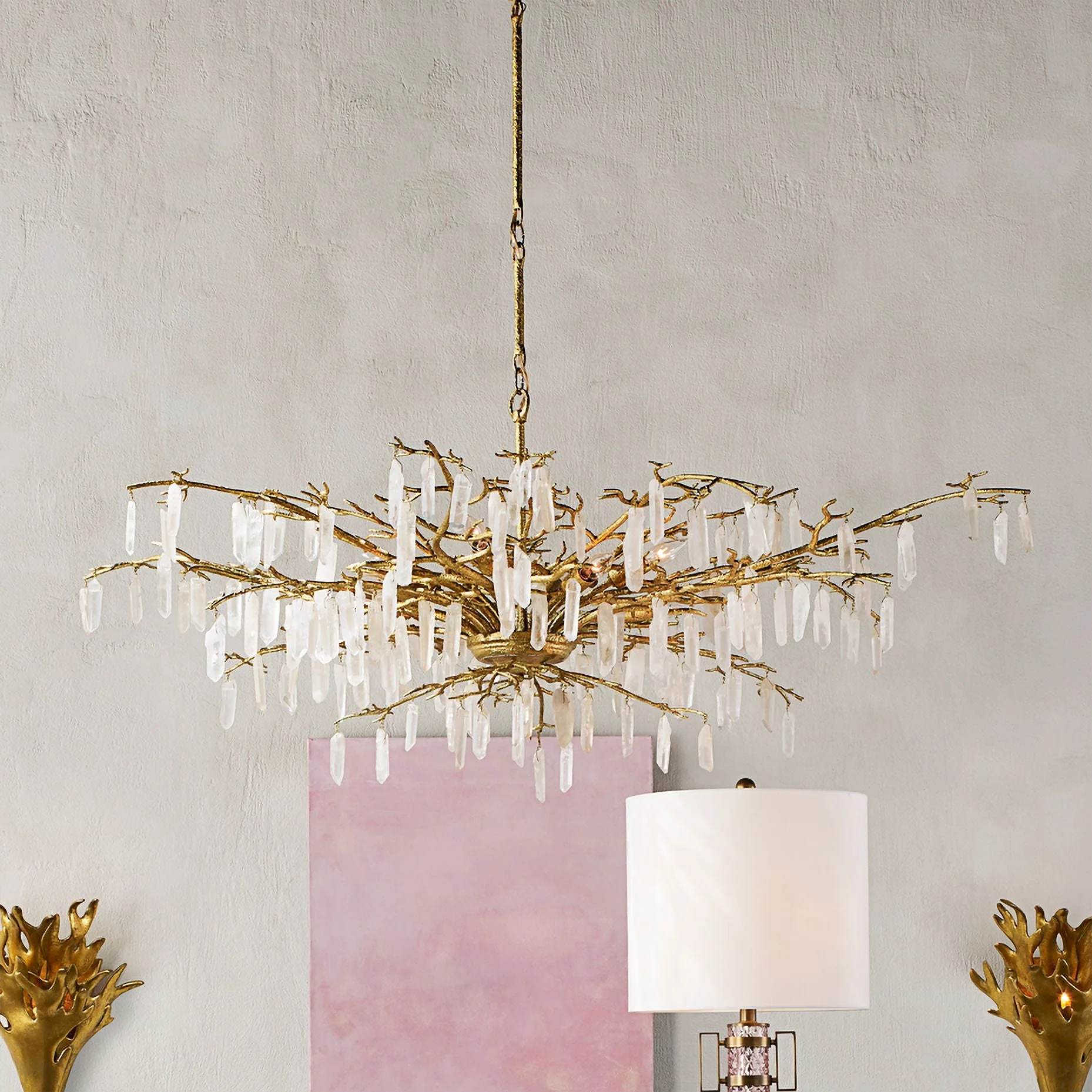 Forest Dawn 60 1/4" Wide 8-Light Gold and Crystal Chandelier - Image 2