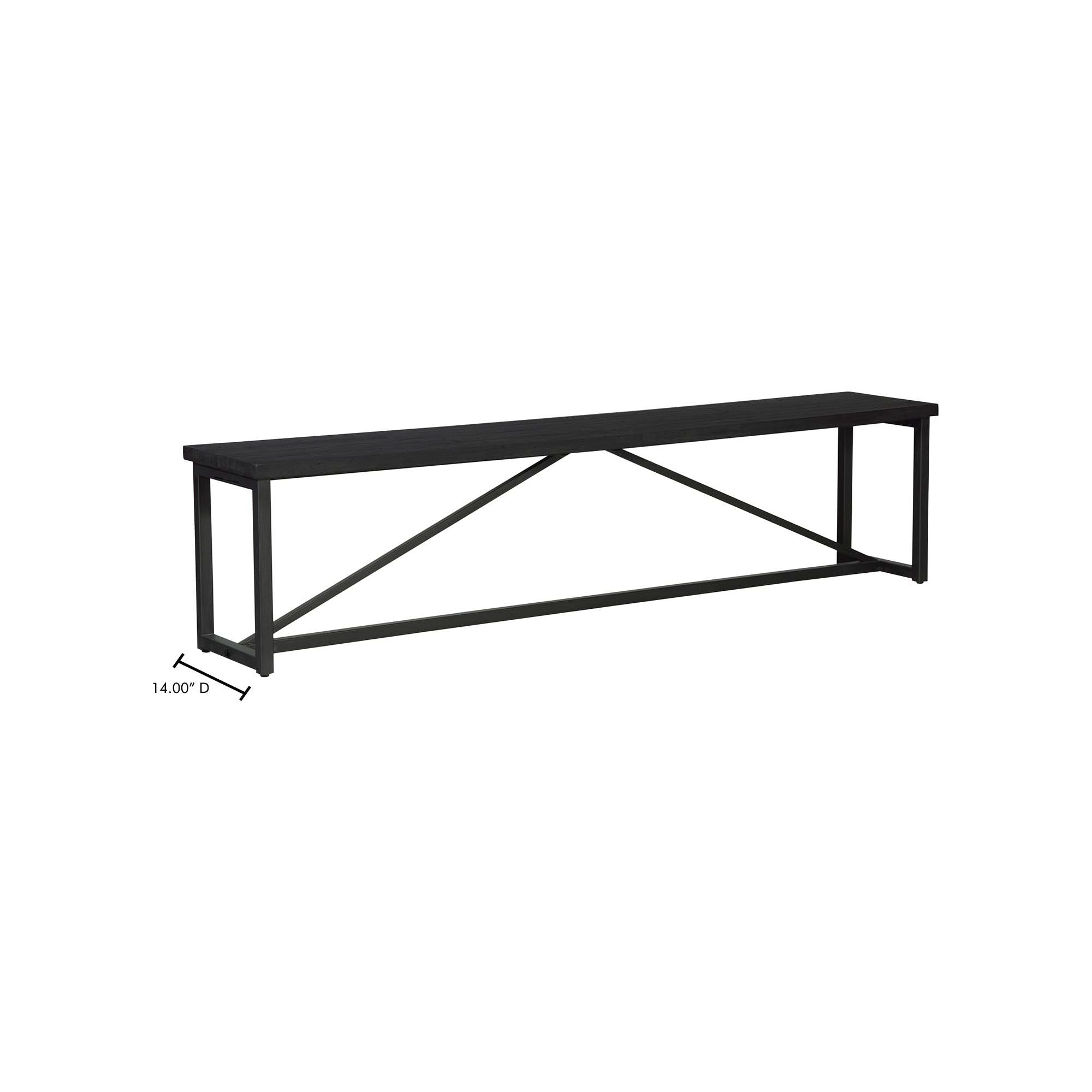 Moe's Home Sierra Bench Black - Image 3