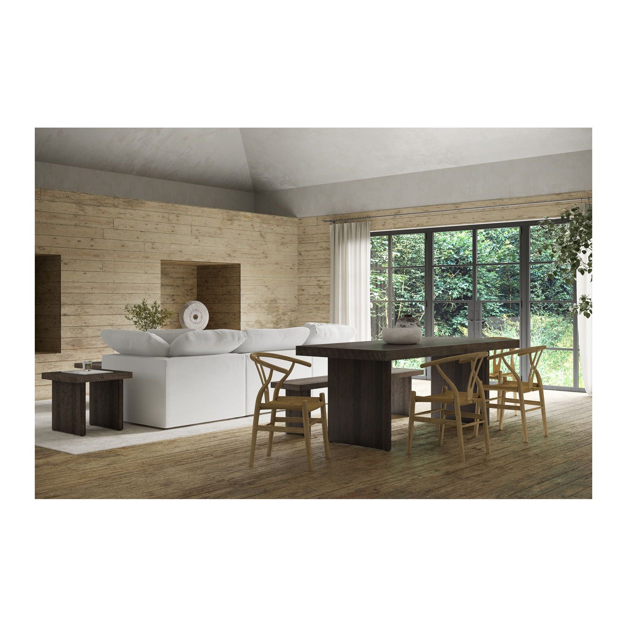 Moe's Home Monterey Dining Table Aged Brown - Image 3
