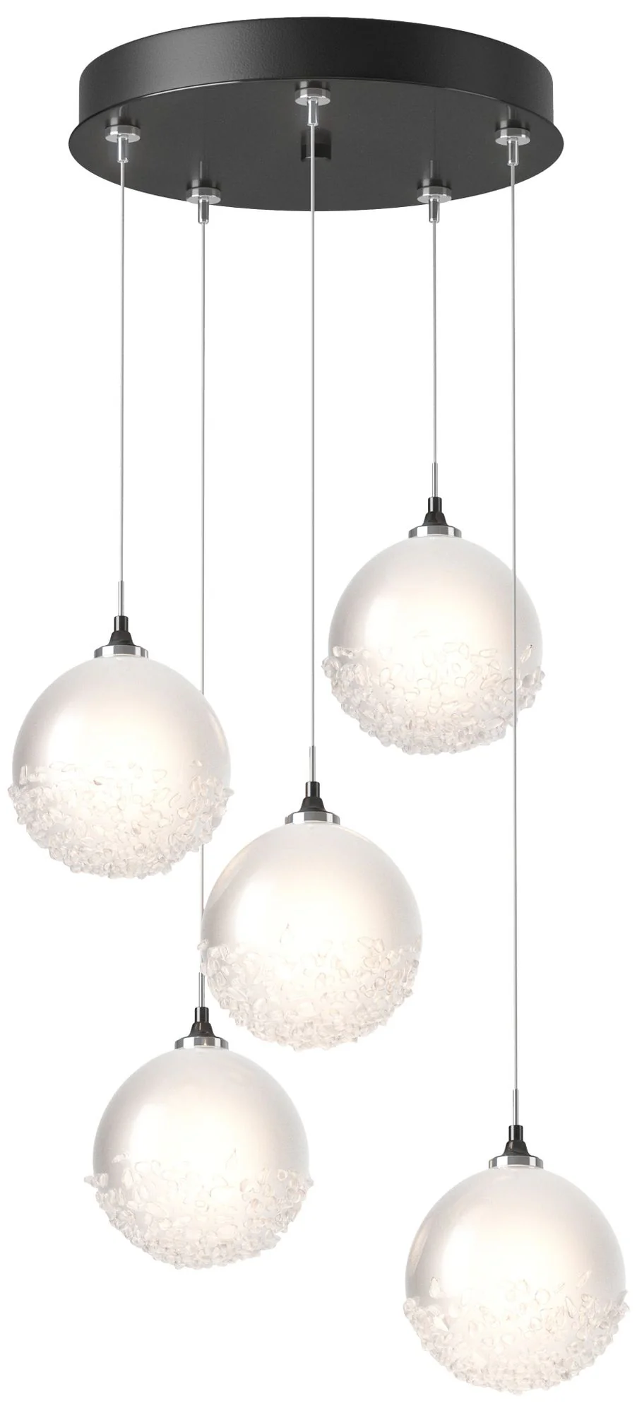 Fritz Globe 15.4" Wide 5-Light Ink Standard Pendant w/ Frosted Glass S - Image 1