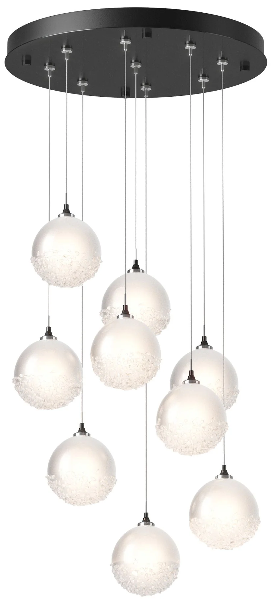 Fritz Globe 20.5" Wide 9-Light Ink Long Pendant With Frosted Glass Sha - Image 1