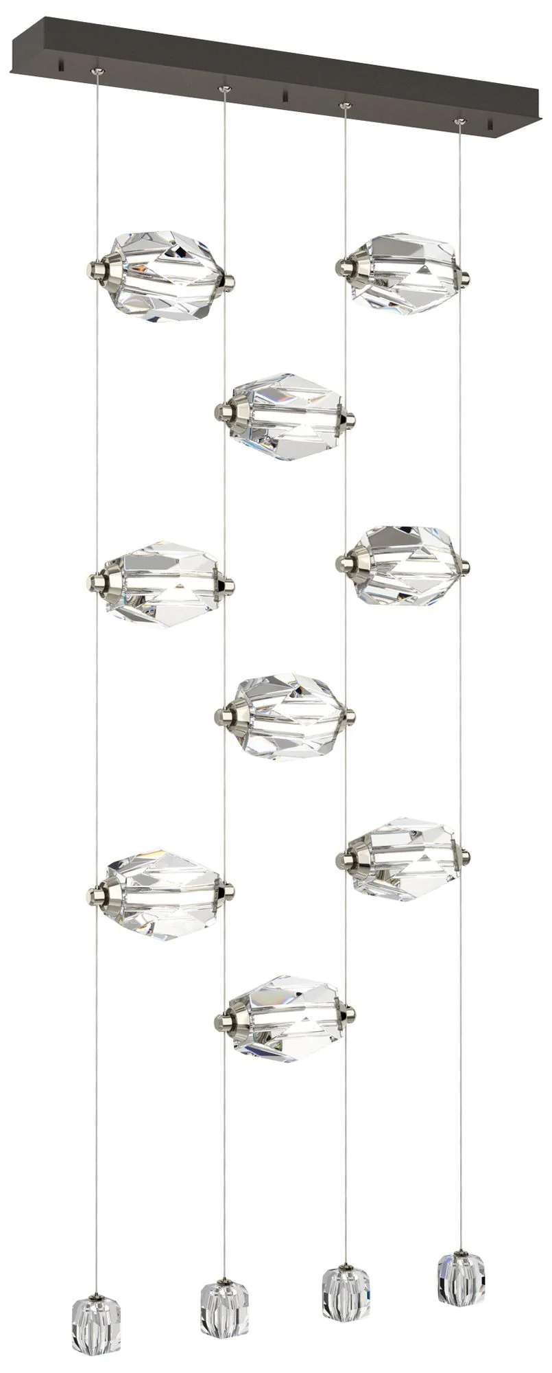 Gatsby 27.5" Wide 9-Light Crystal Oil Rubbed Bronze Standard LED Penda - Image 1
