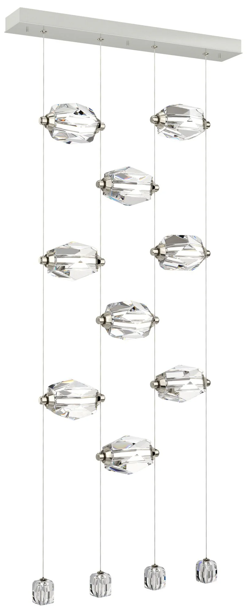 Gatsby 27.5" Wide 9-Light Crystal Sterling Standard LED Pendant - Image 1
