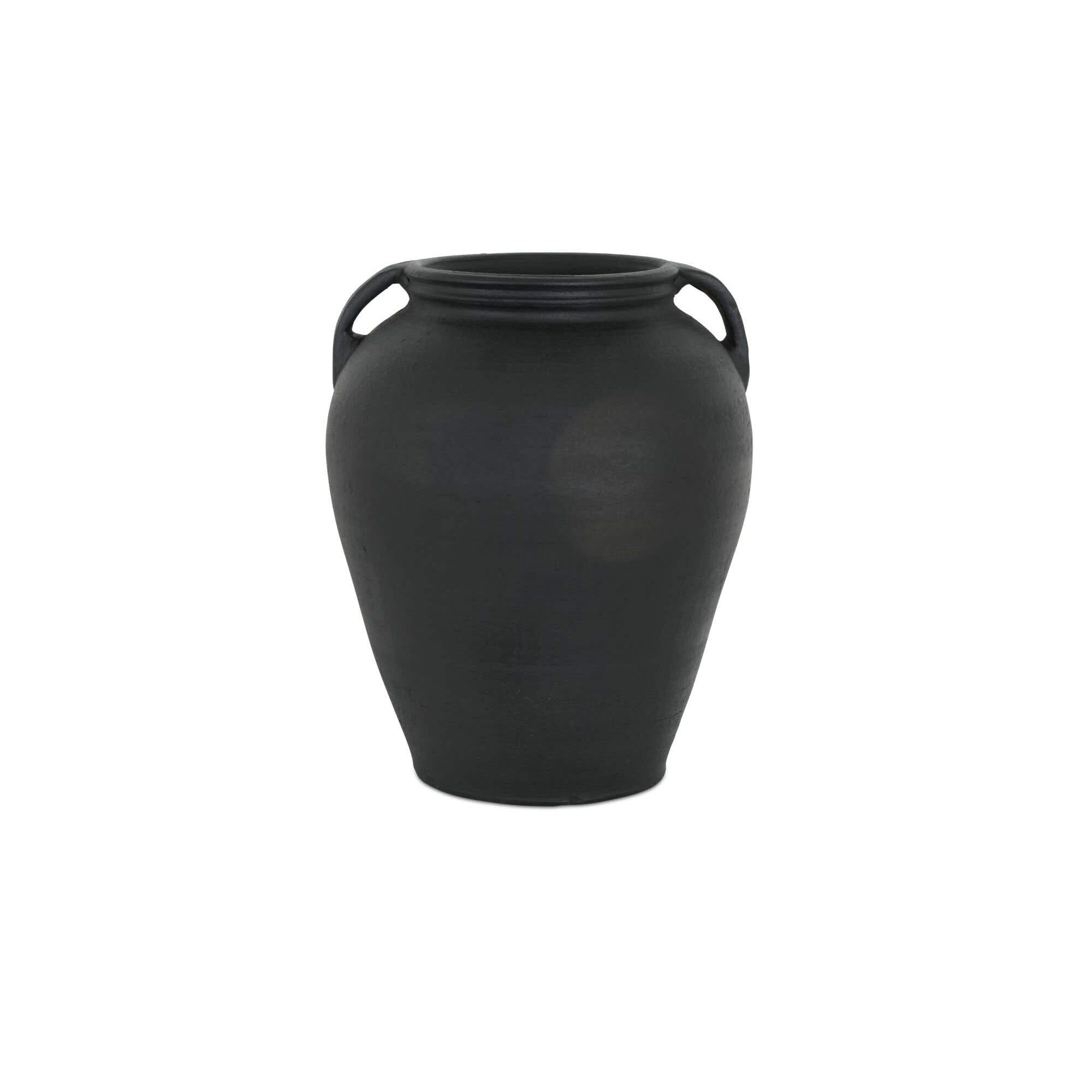 Moe's Home Jovi Vase Black Terracotta - Image 1