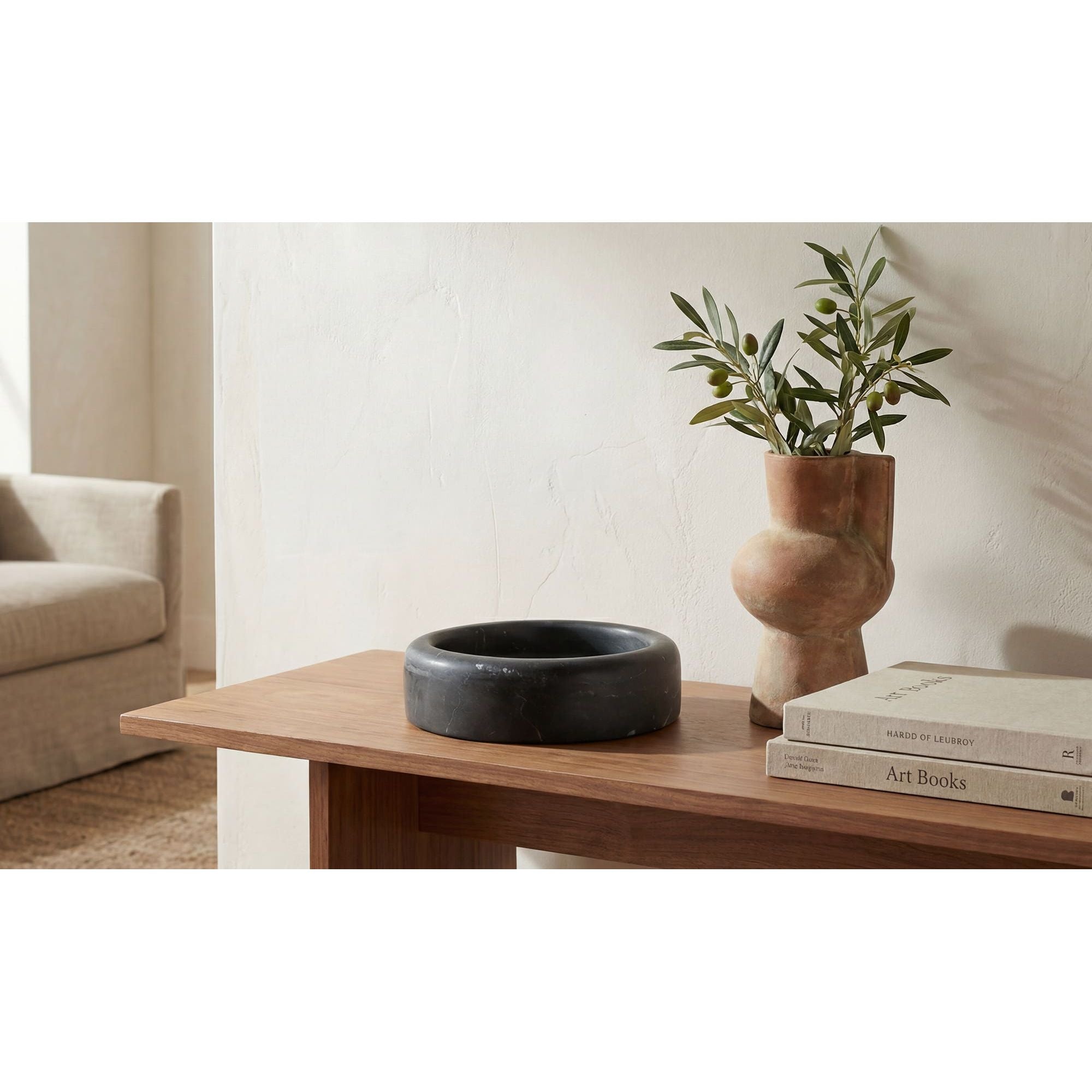 Moe's Home Anais Catchall Black Marble - Image 2