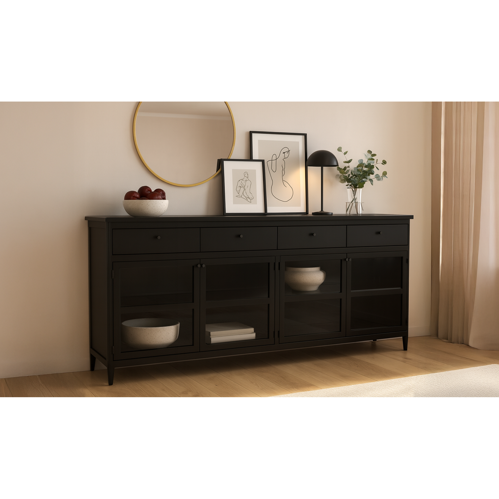 Moe's Home Henry Metal Sideboard Black - Image 2