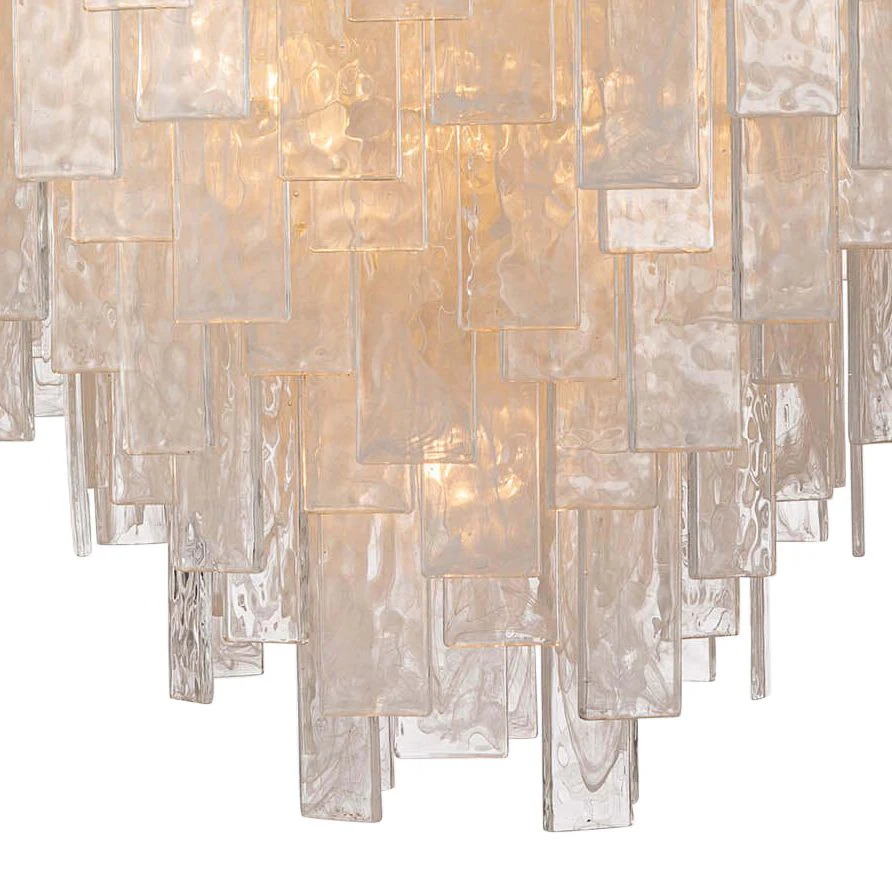 Glacier 31" Wide Polished Brass Glass 16-Light Chandelier - Image 2