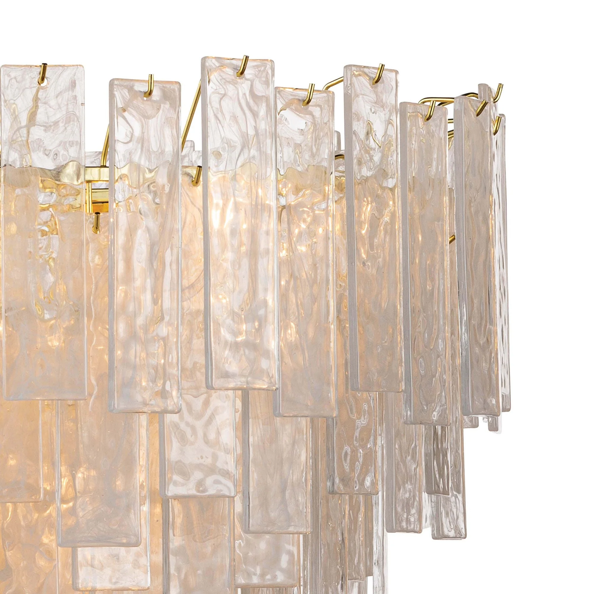 Glacier 31" Wide Polished Brass Glass 16-Light Chandelier - Image 3