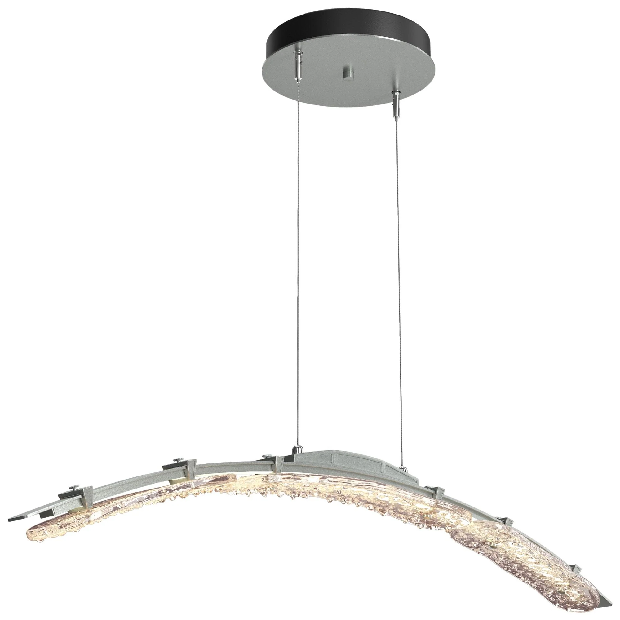 Glissade 43.5"W Vintage Platinum Large Standard LED Pendant w/ Clear S - Image 1