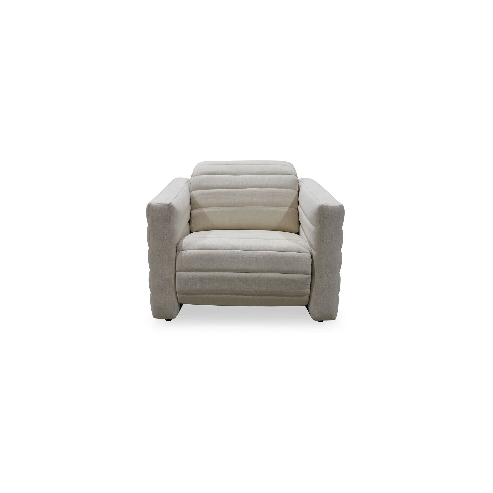 Moe's Home Collection Juno Off White Power Recliner Chair - Image 1