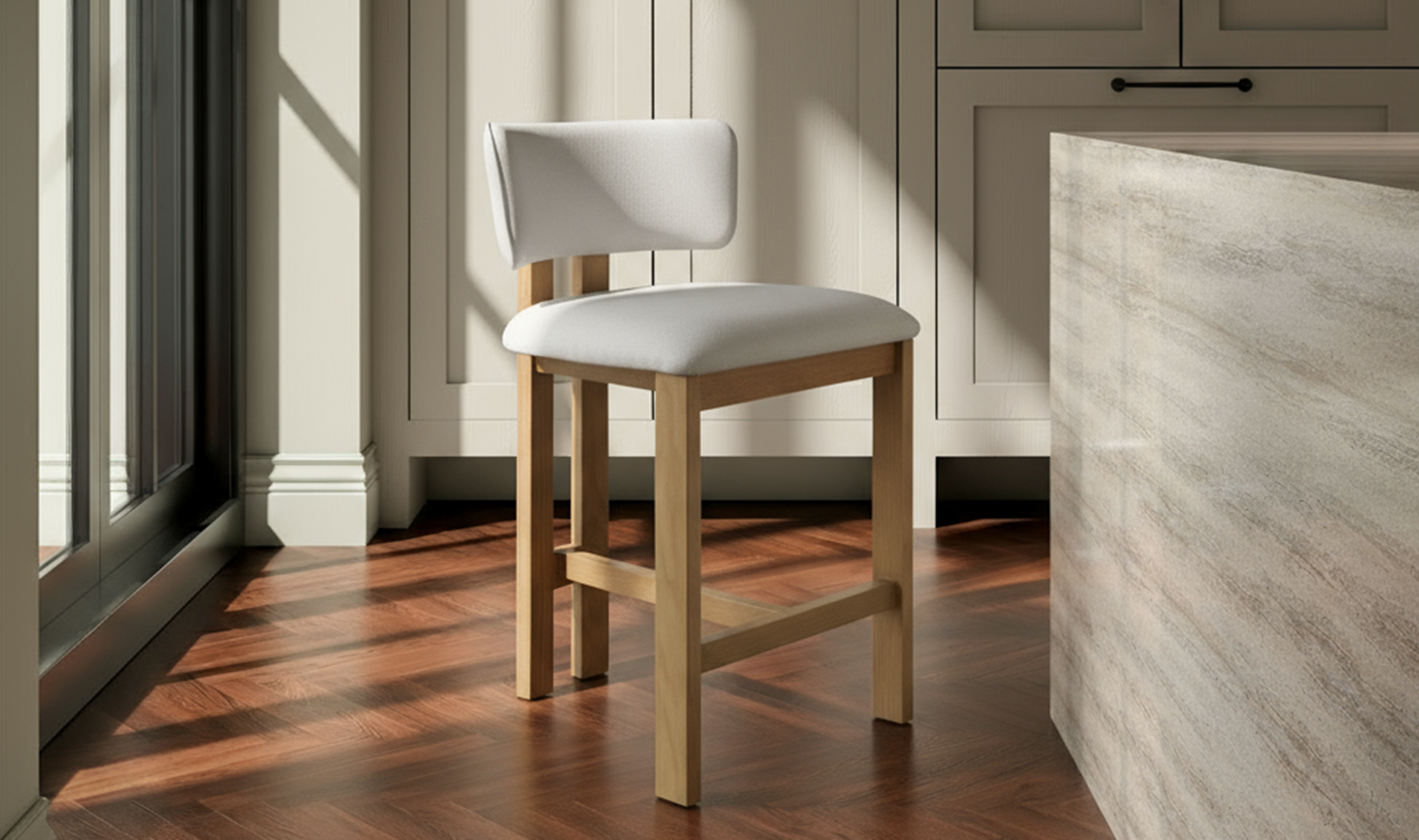 Moe's Home Morel Counter Stool Cream - Image 2
