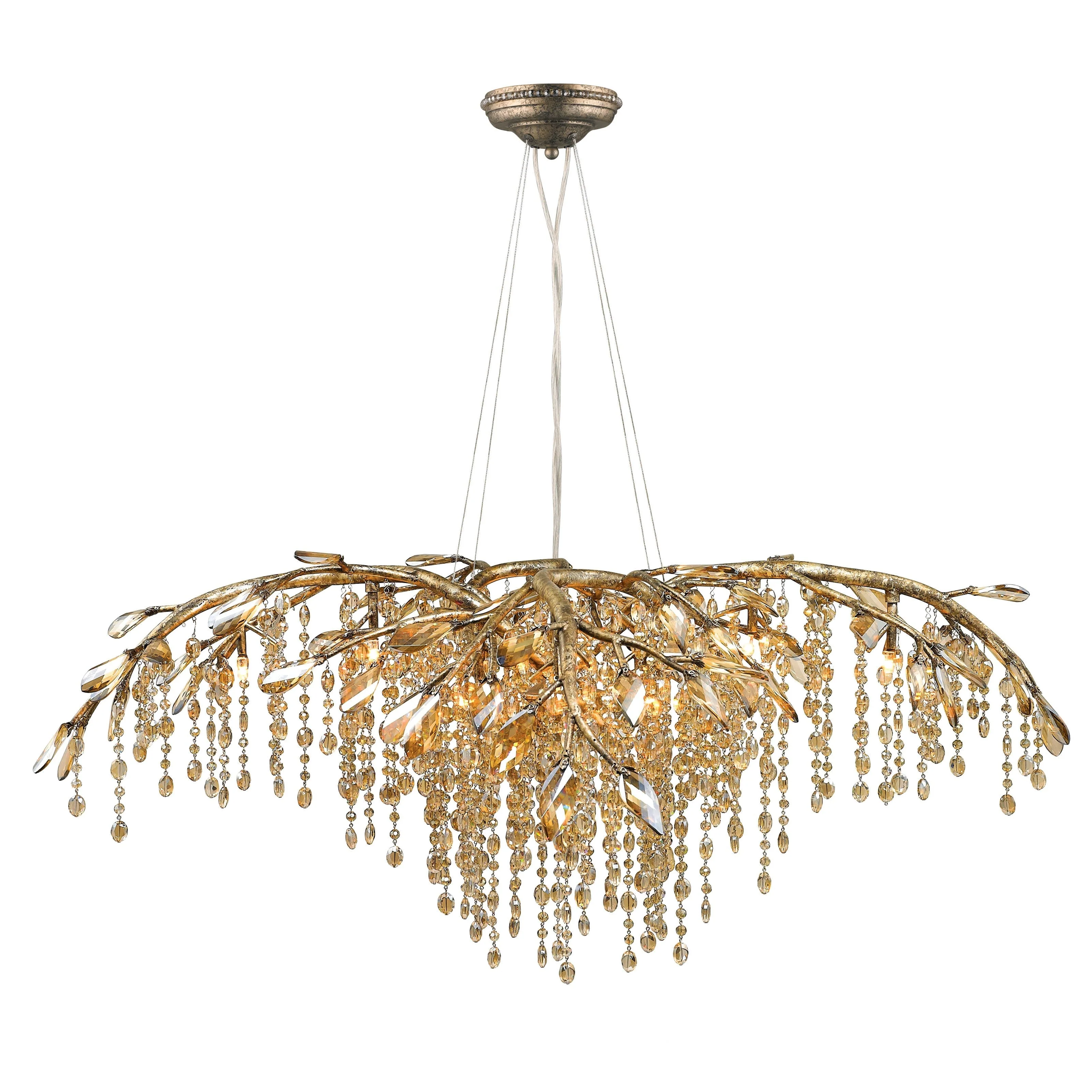 Autumn Twilight Gold 12 Light Crystal Chandelier - Image 1