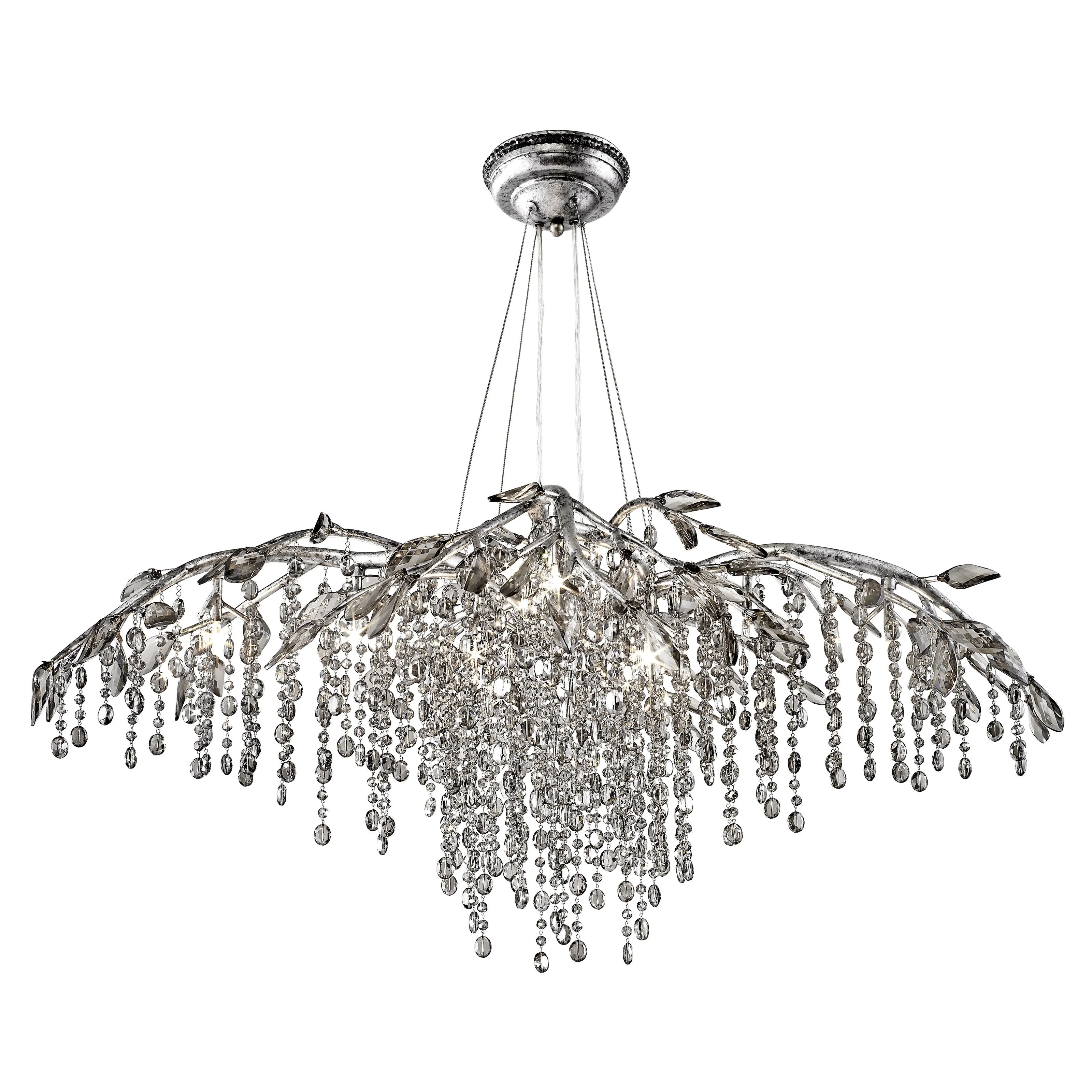 Autumn Twilight Silver 12 Light Crystal Chandelier - Image 1