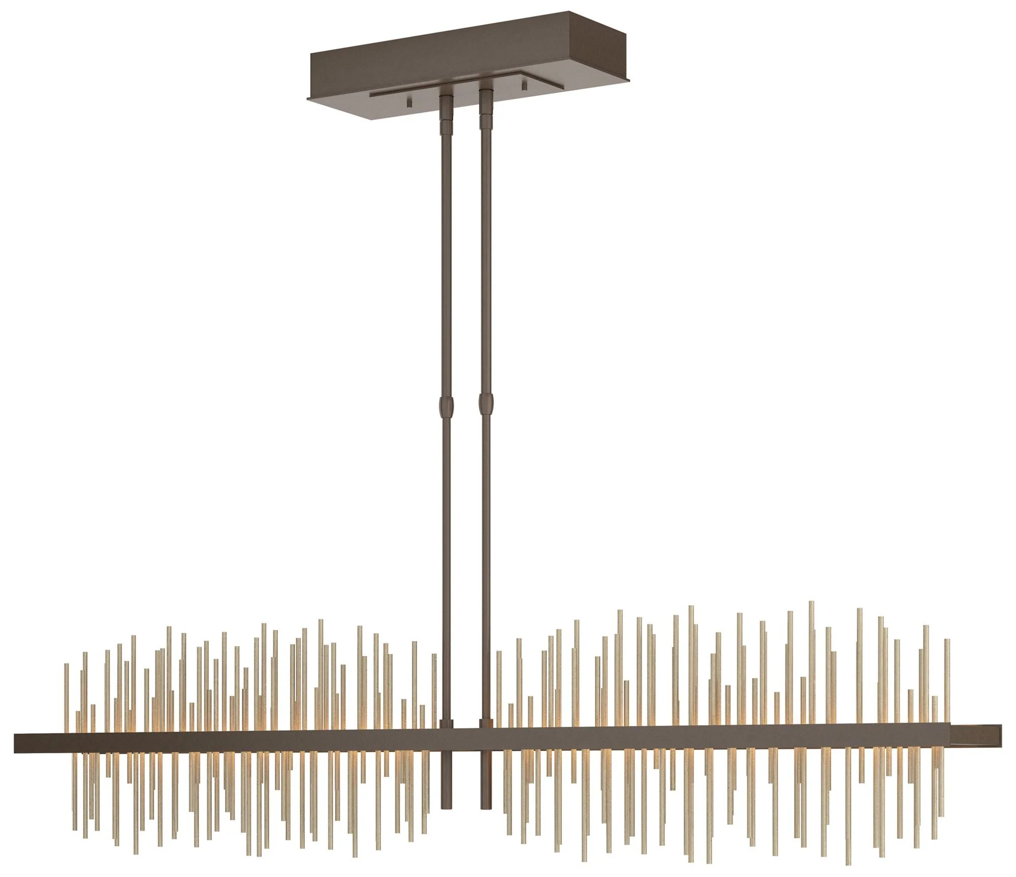 Gossamer 51.9" Bronze & Soft Gold Short LED Pendant - Image 1
