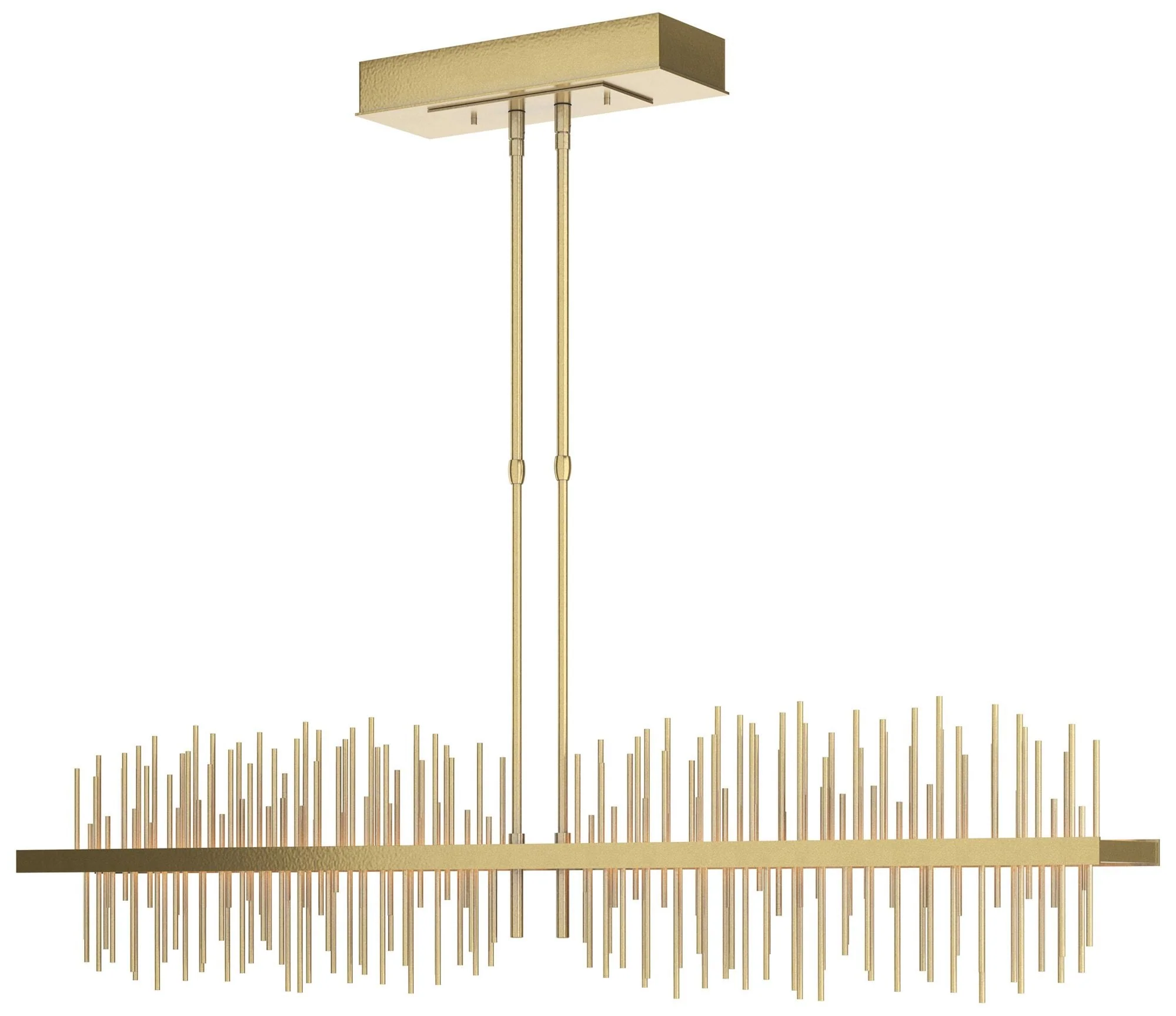 Gossamer 51.9" Modern Brass & Modern Brass Long LED Pendant - Image 1