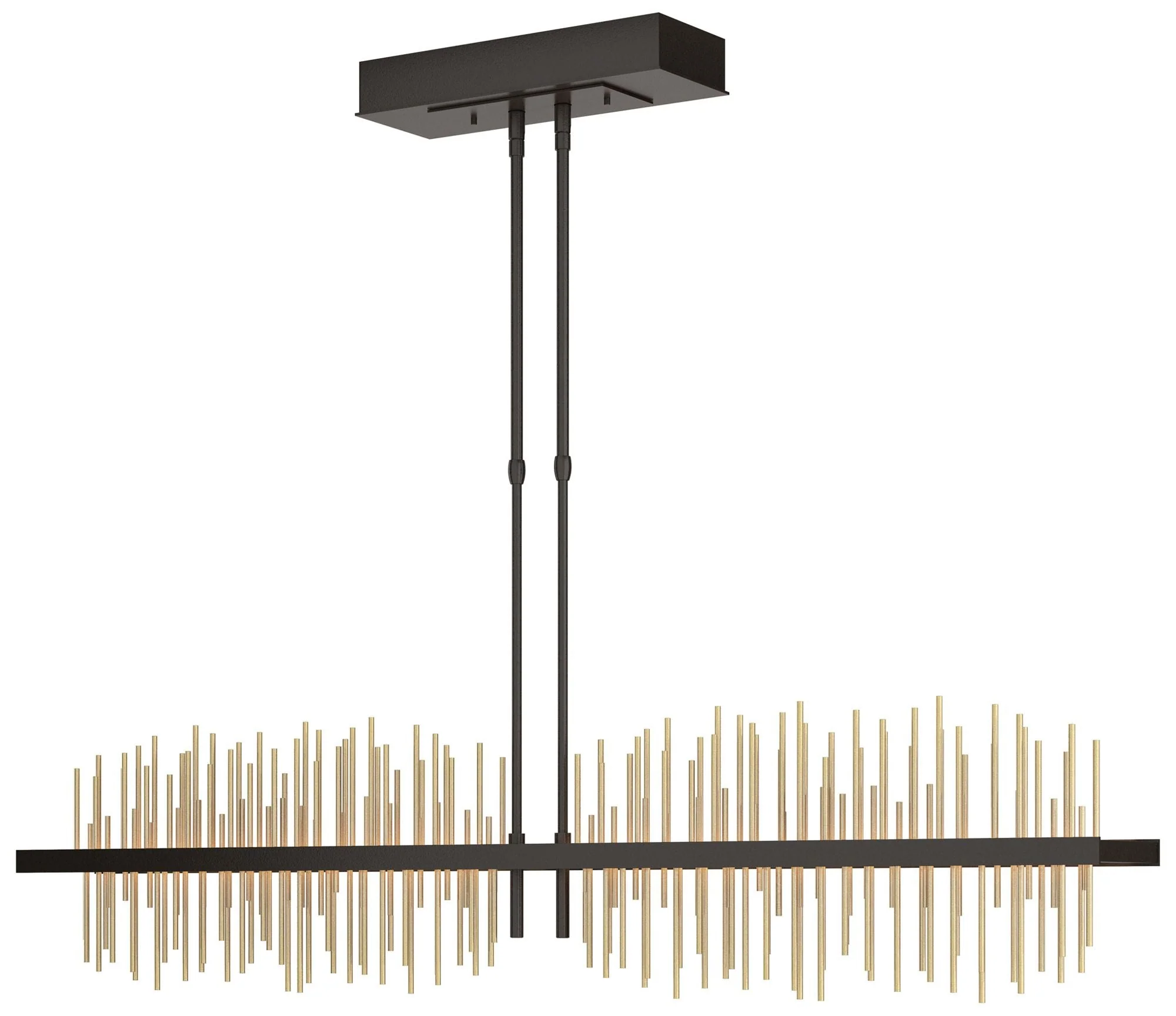 Gossamer 51.9" Oil Rubbed Bronze & Modern Brass Long LED Pendant - Image 1