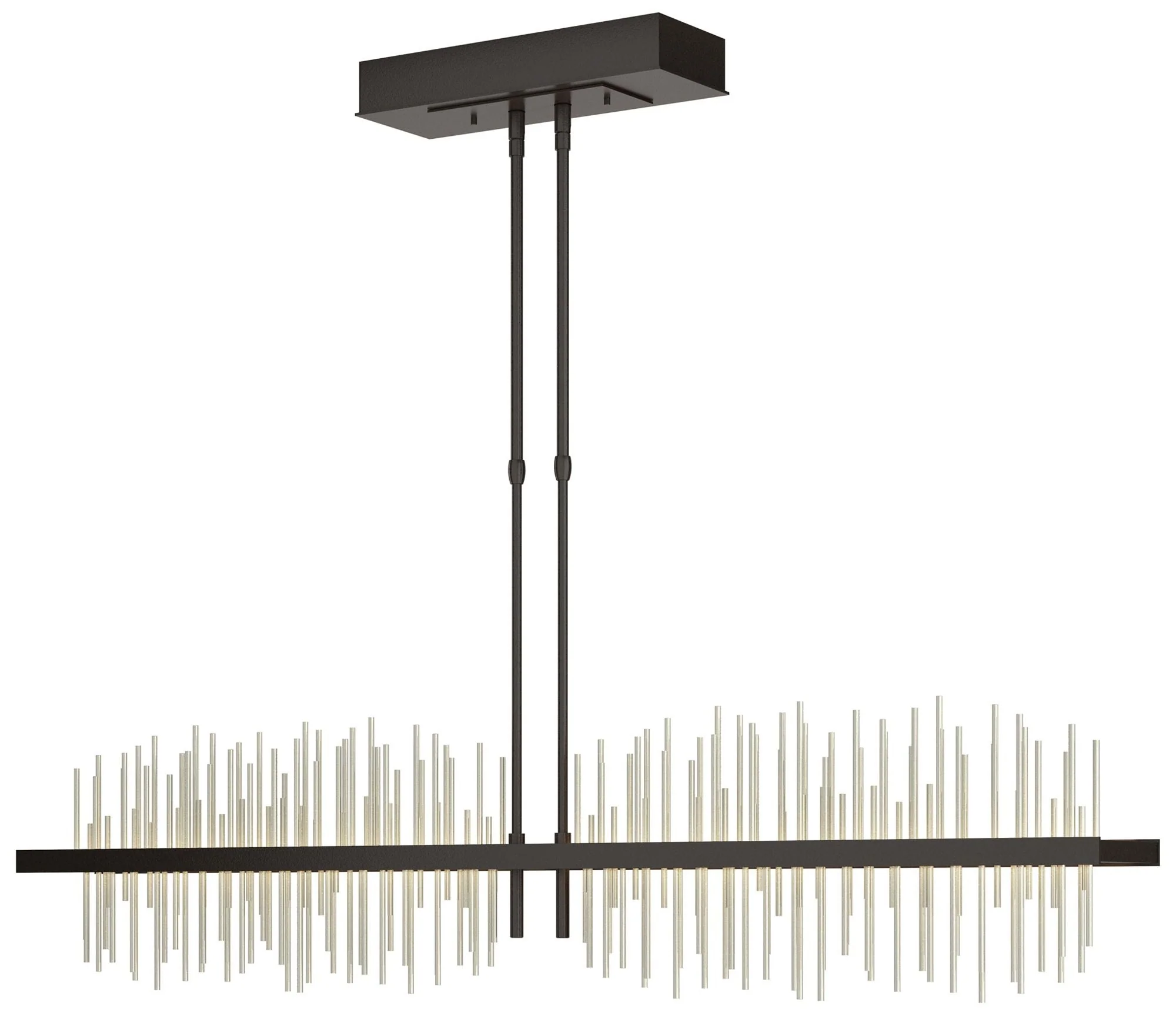 Gossamer 51.9" Oil Rubbed Bronze & Sterling Short LED Pendant - Image 1