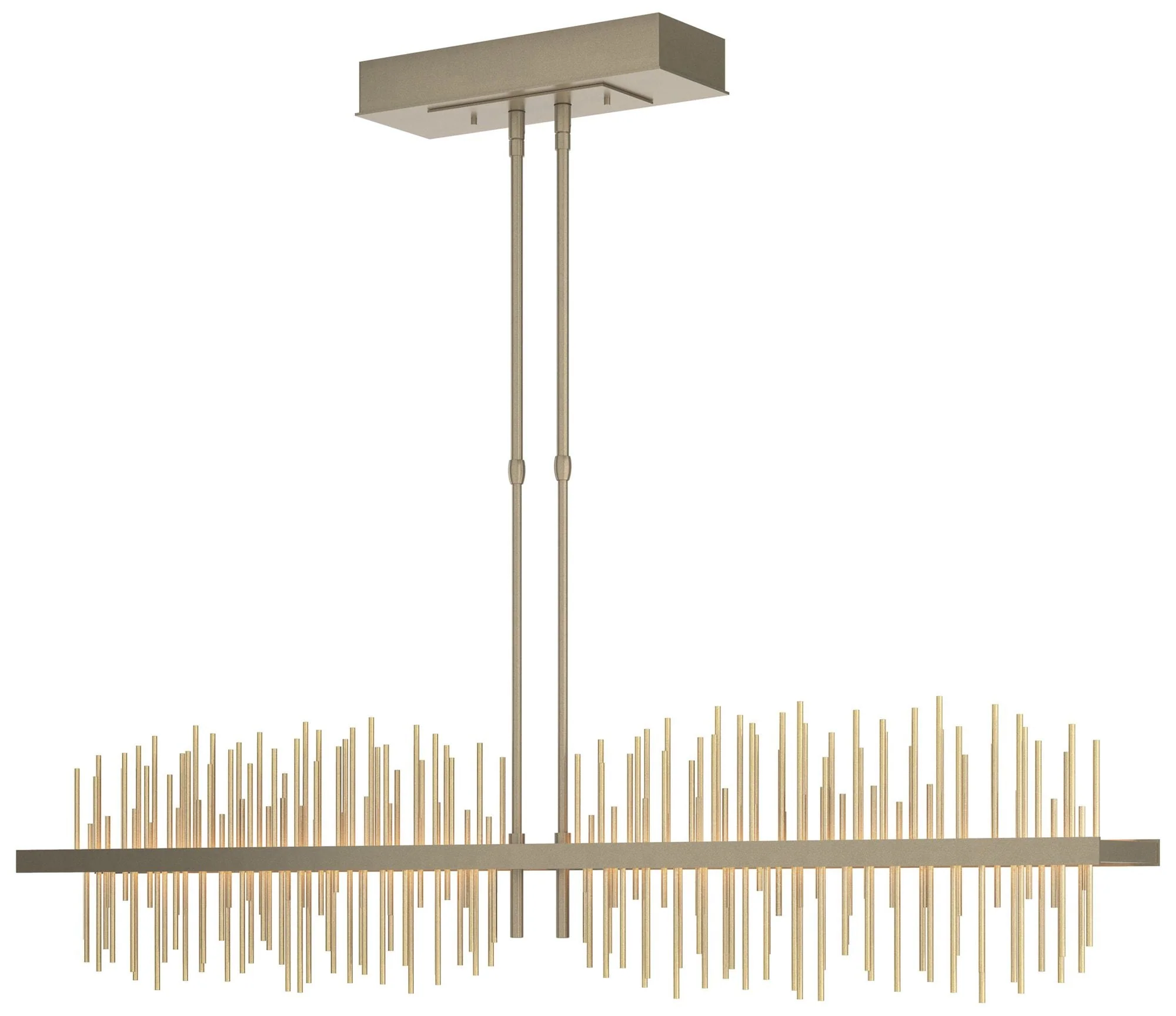 Gossamer 51.9" Soft Gold & Modern Brass Long LED Pendant - Image 1