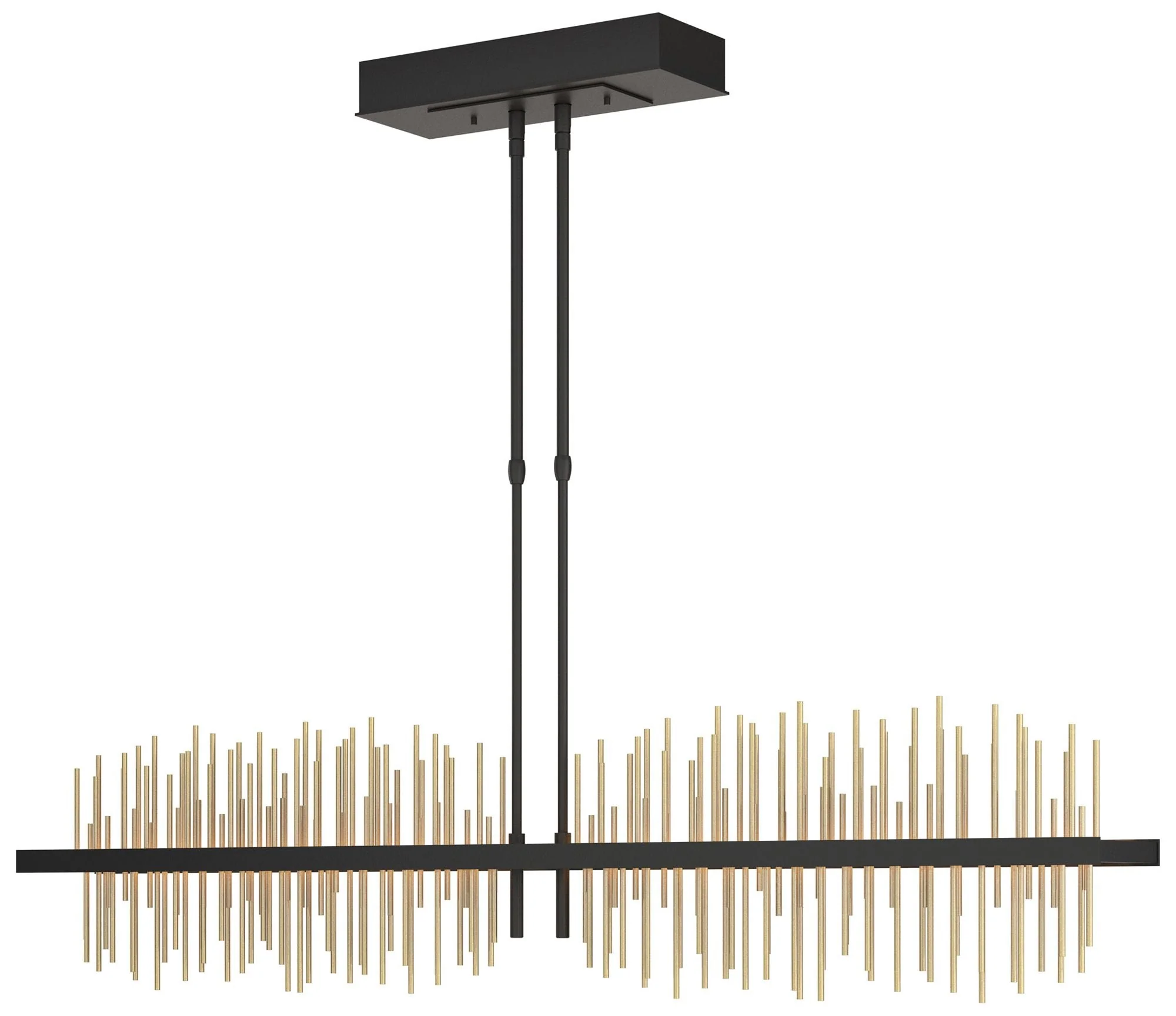 Gossamer 51.9" Wide Large Black And Modern Brass LED Pendant - Image 1