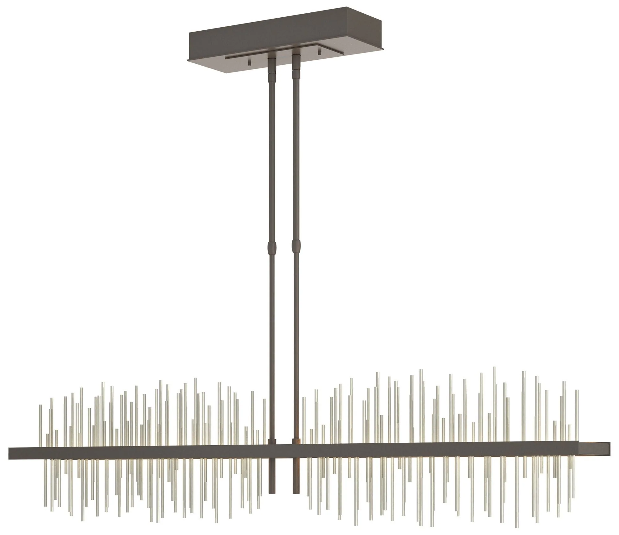 Gossamer 51.9" Wide Large Dark Smoke And Sterlings LED Pendant - Image 1
