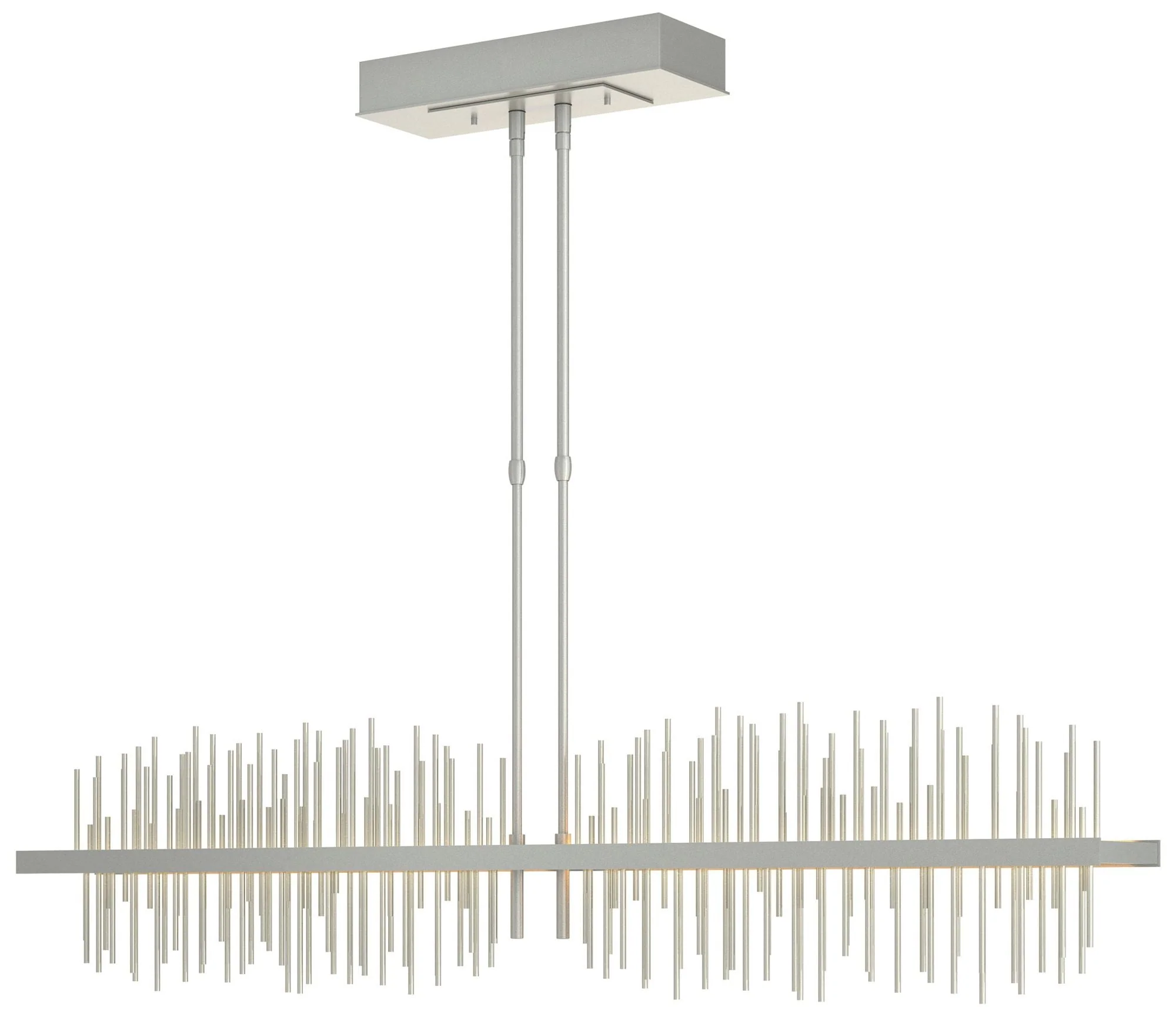 Gossamer 51.9" Wide Large Vintage Platinum And Sterlings LED Pendant - Image 1