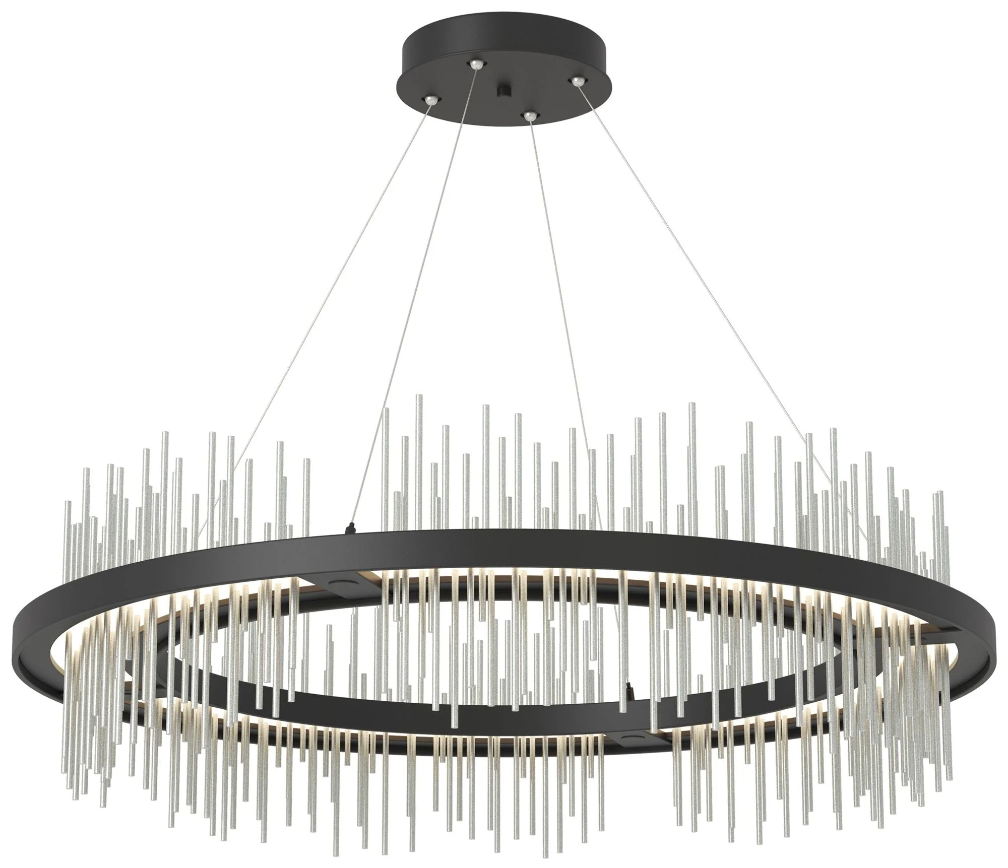 Gossamer Circular LED Pendant - Black - Platinum - Image 1