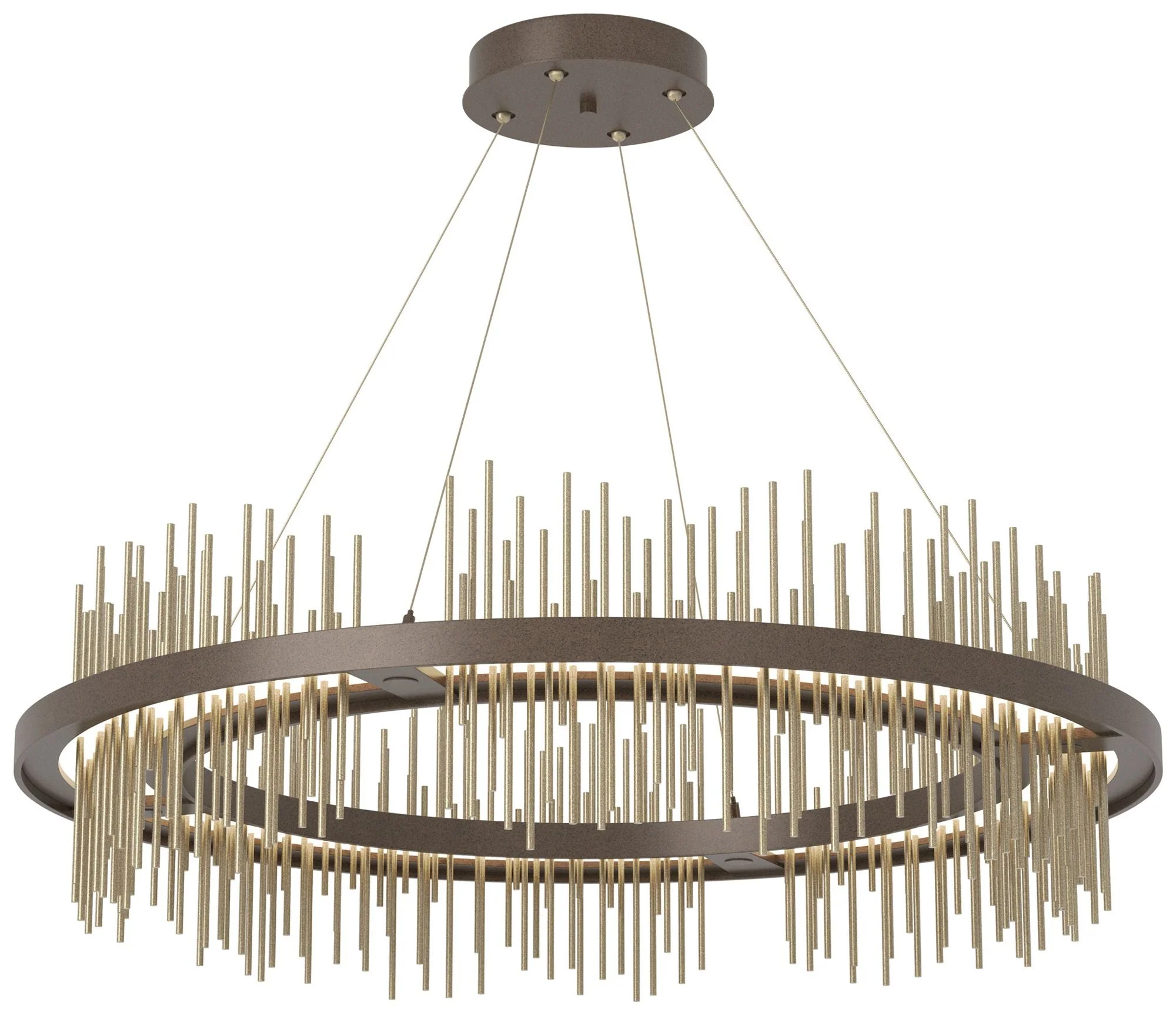 Gossamer Circular LED Pendant - Bronze - Gold - Image 1
