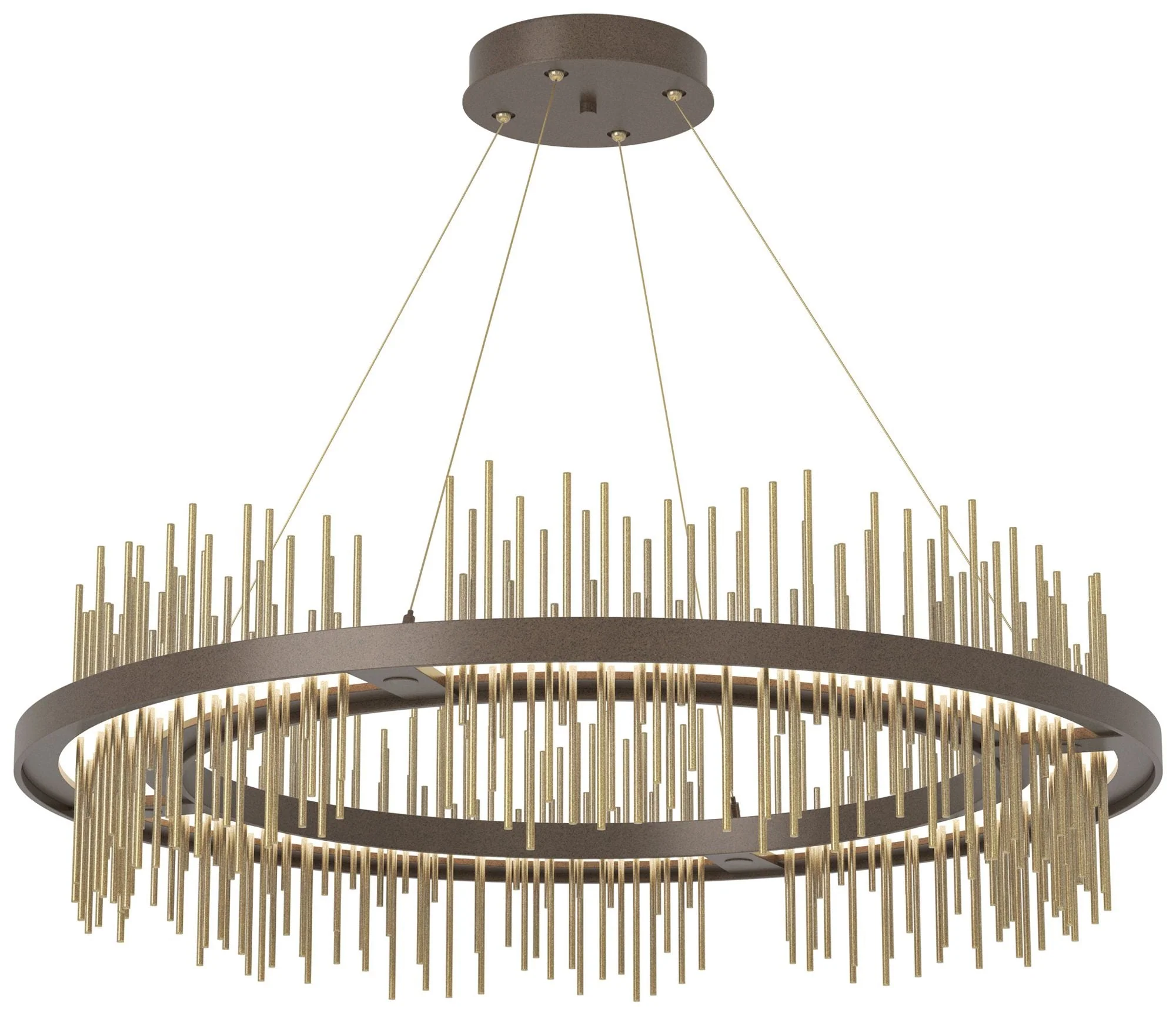 Gossamer Circular LED Pendant - Bronze - Modern Brass - Image 1
