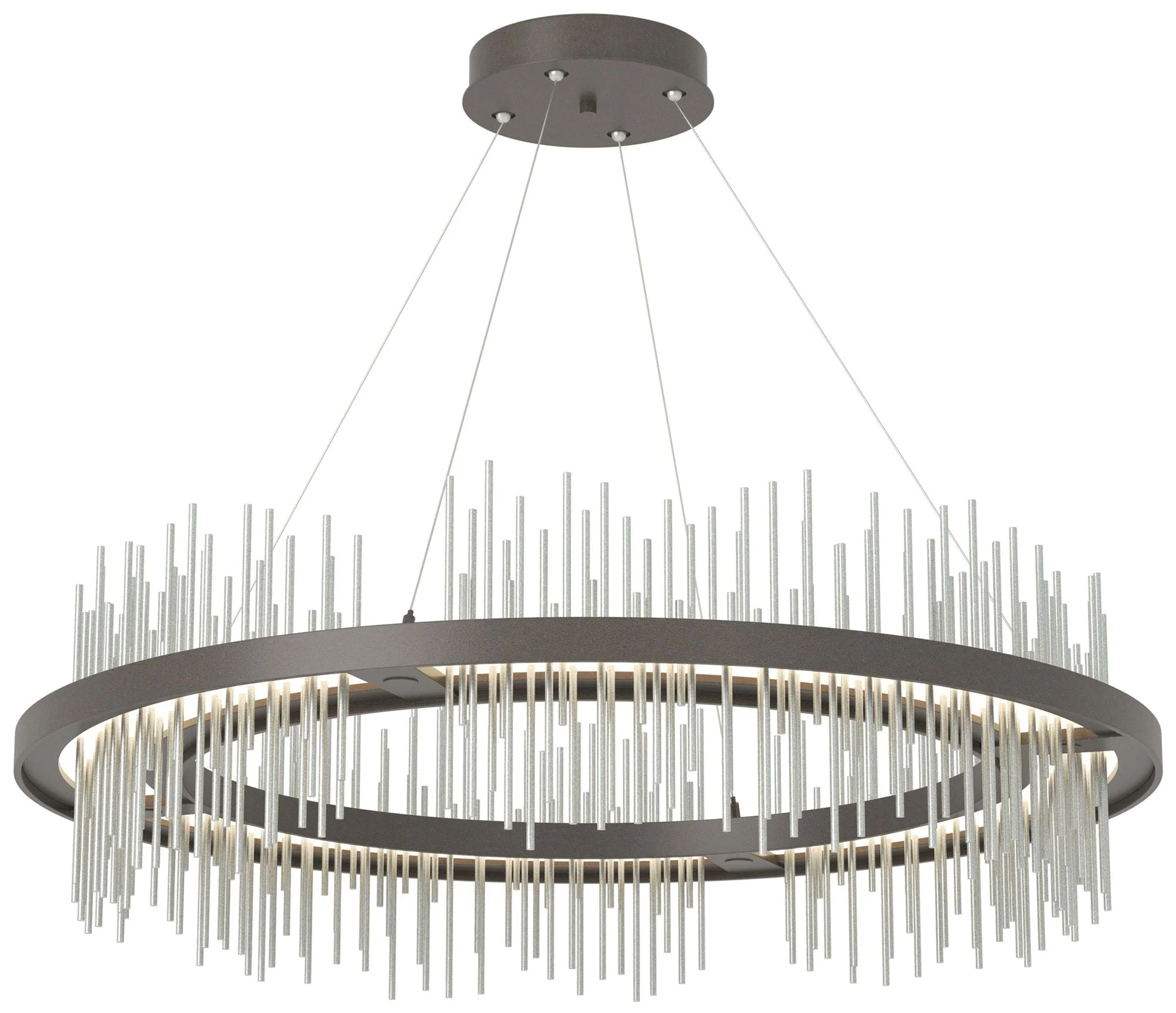Gossamer Circular LED Pendant - Dark Smoke - Platinum - Image 1