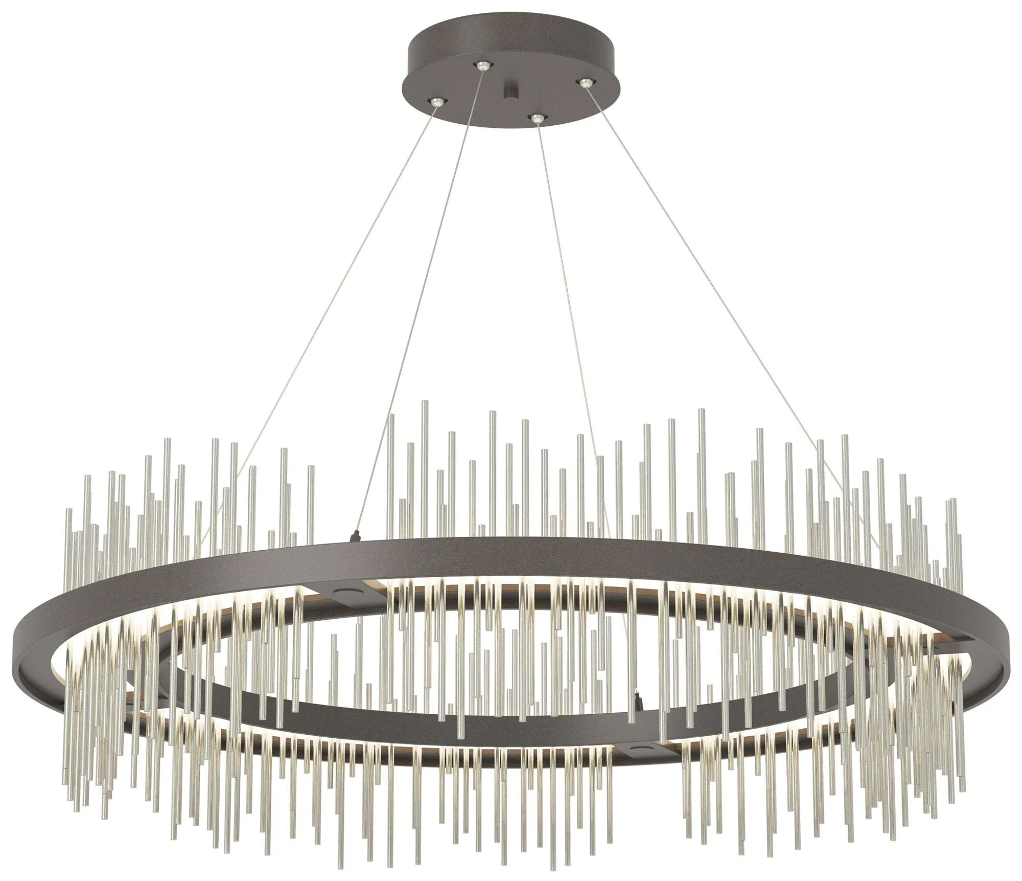 Gossamer Circular LED Pendant - Dark Smoke - Sterling - Image 1