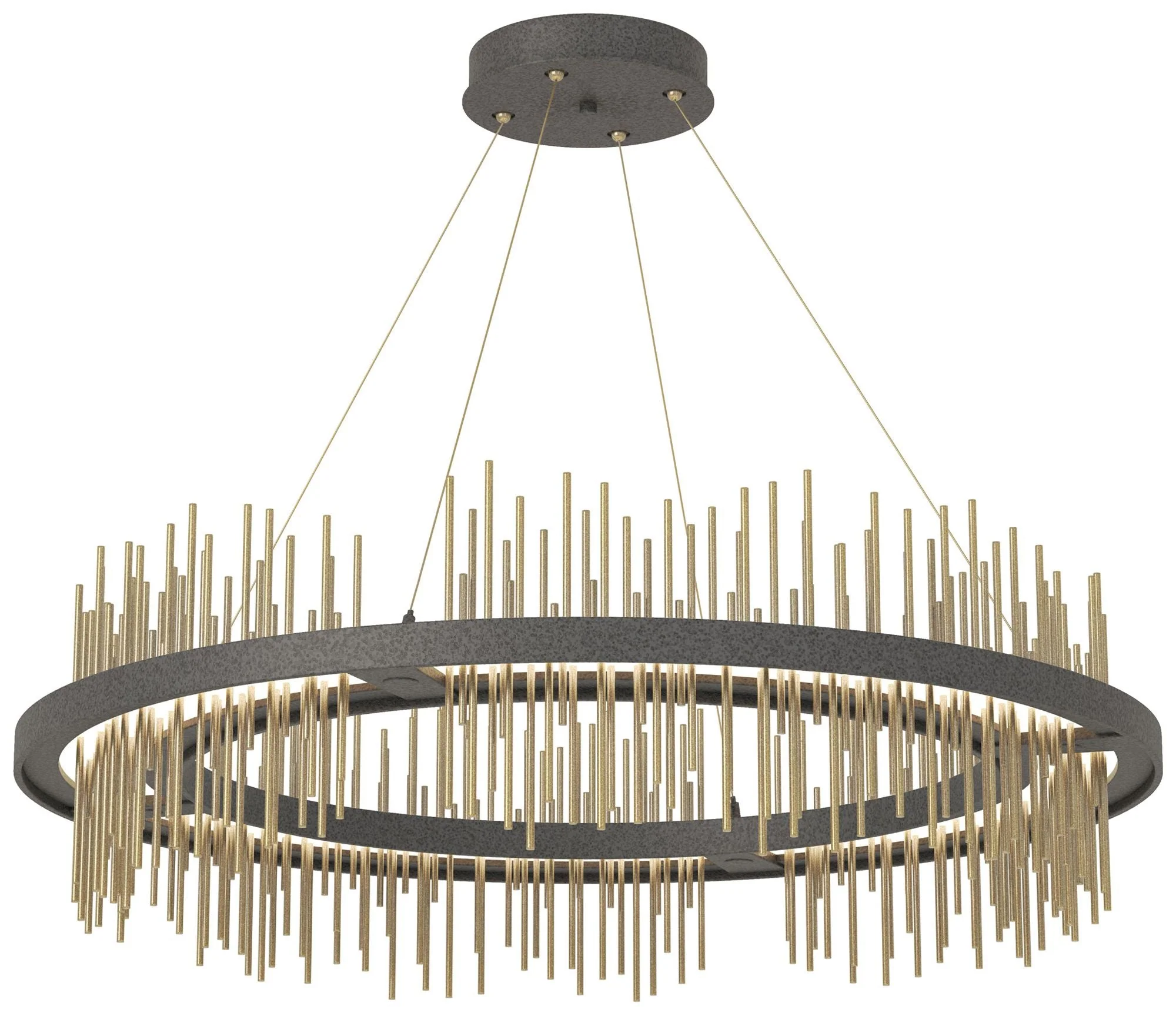 Gossamer Circular LED Pendant - Iron - Modern Brass - Image 1