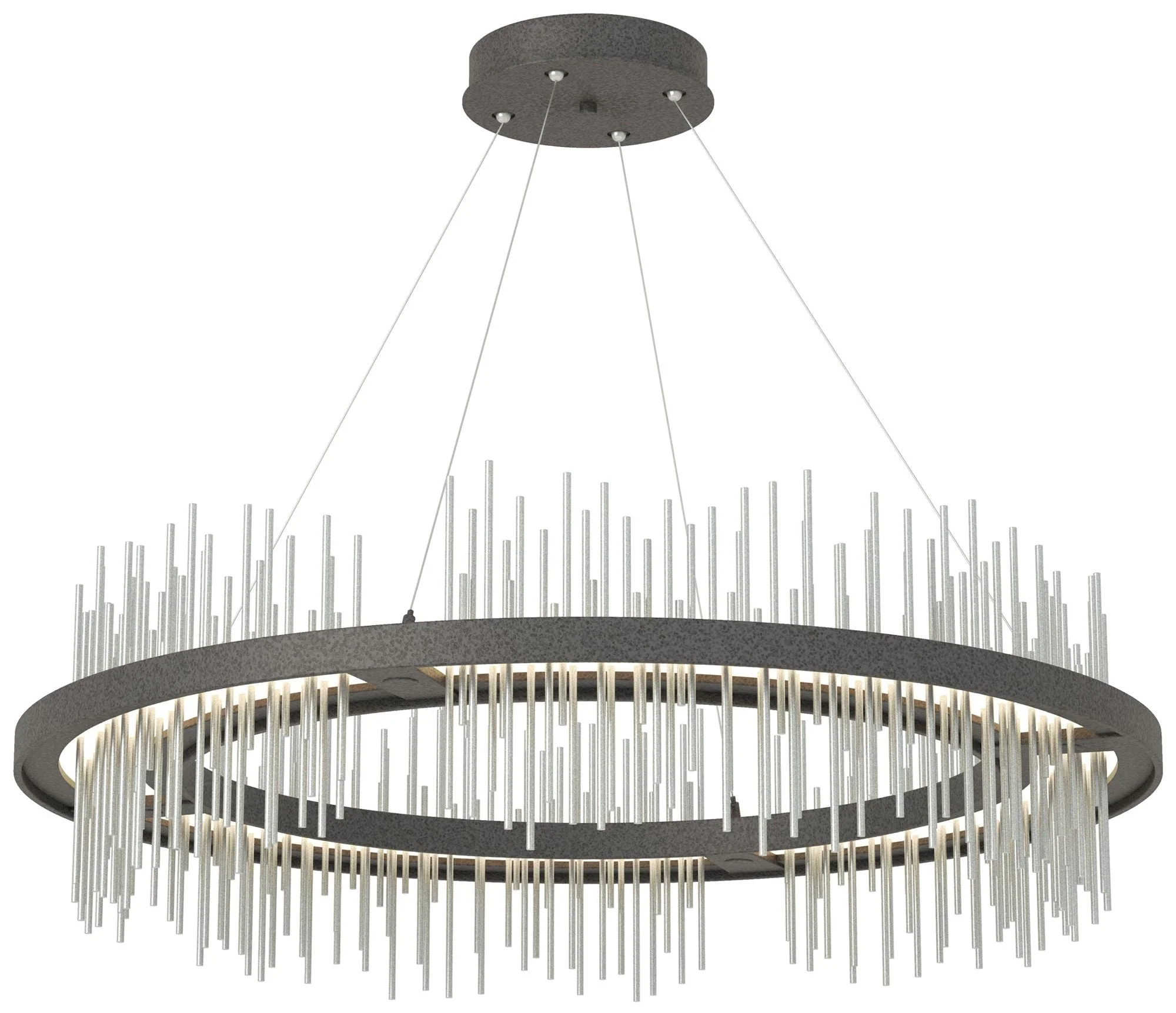 Gossamer Circular LED Pendant - Iron - Platinum - Image 1