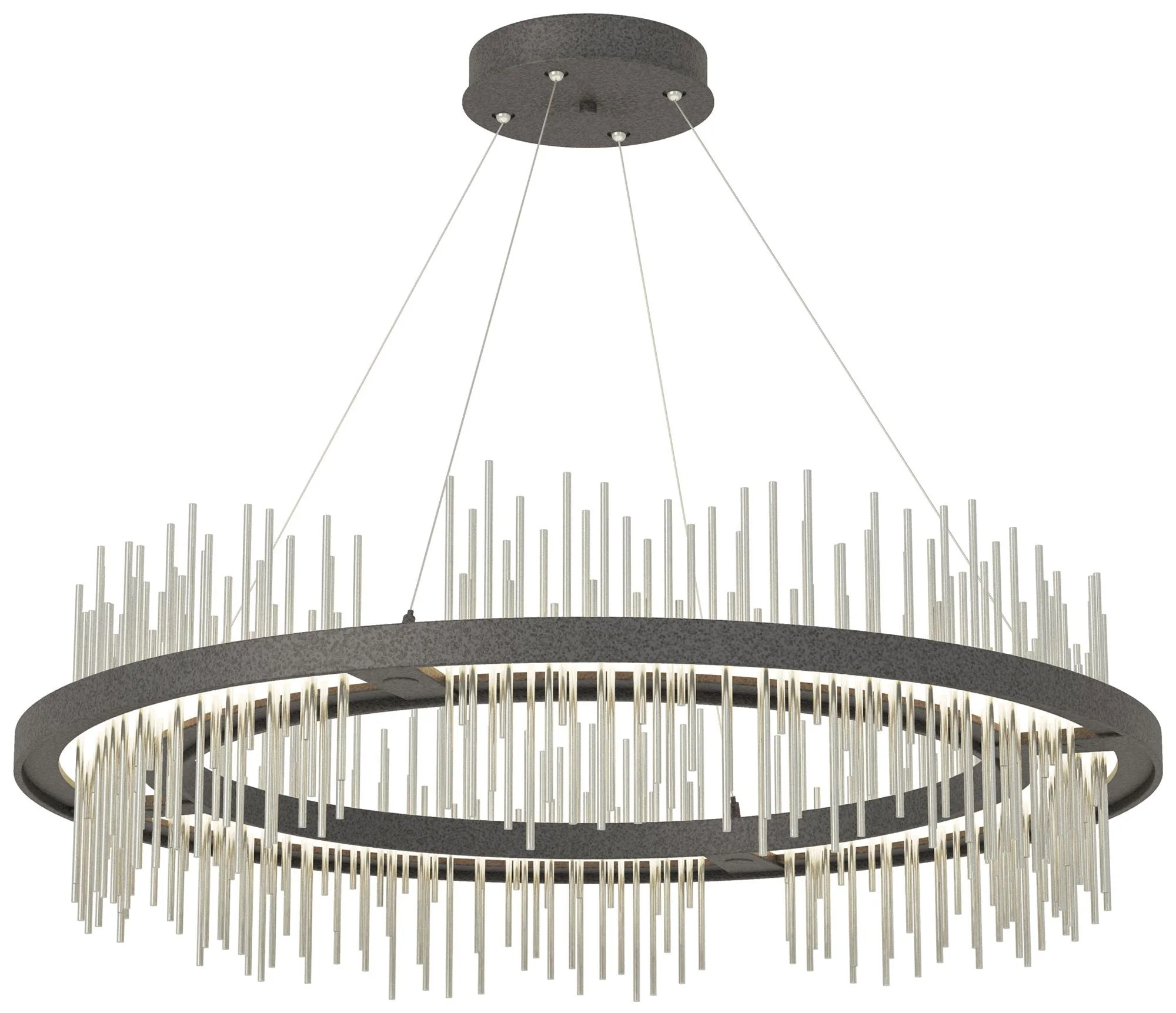Gossamer Circular LED Pendant - Iron - Sterling - Image 1