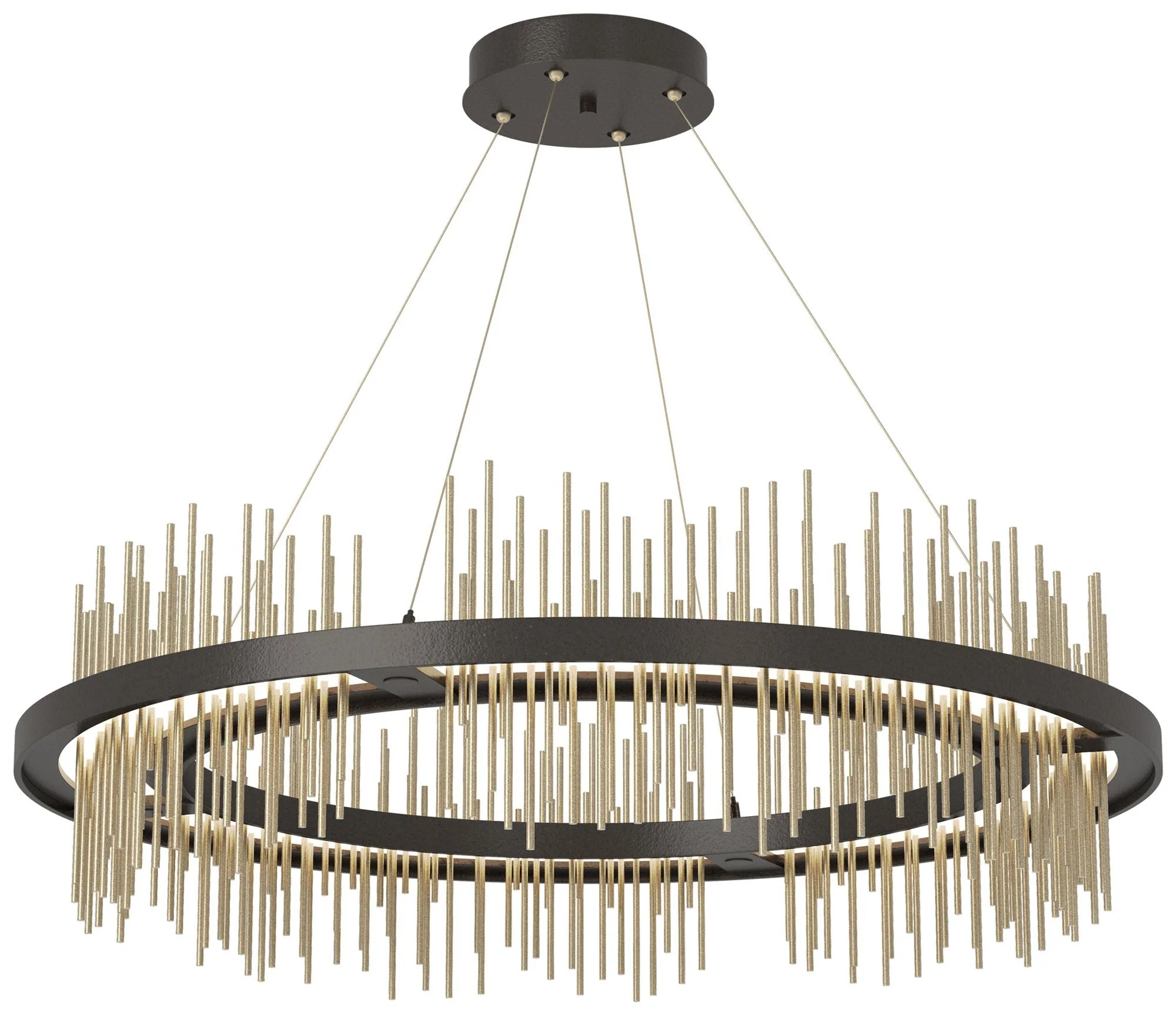 Gossamer Circular LED Pendant - Oil Rubbed Bronze - Gold - Image 1