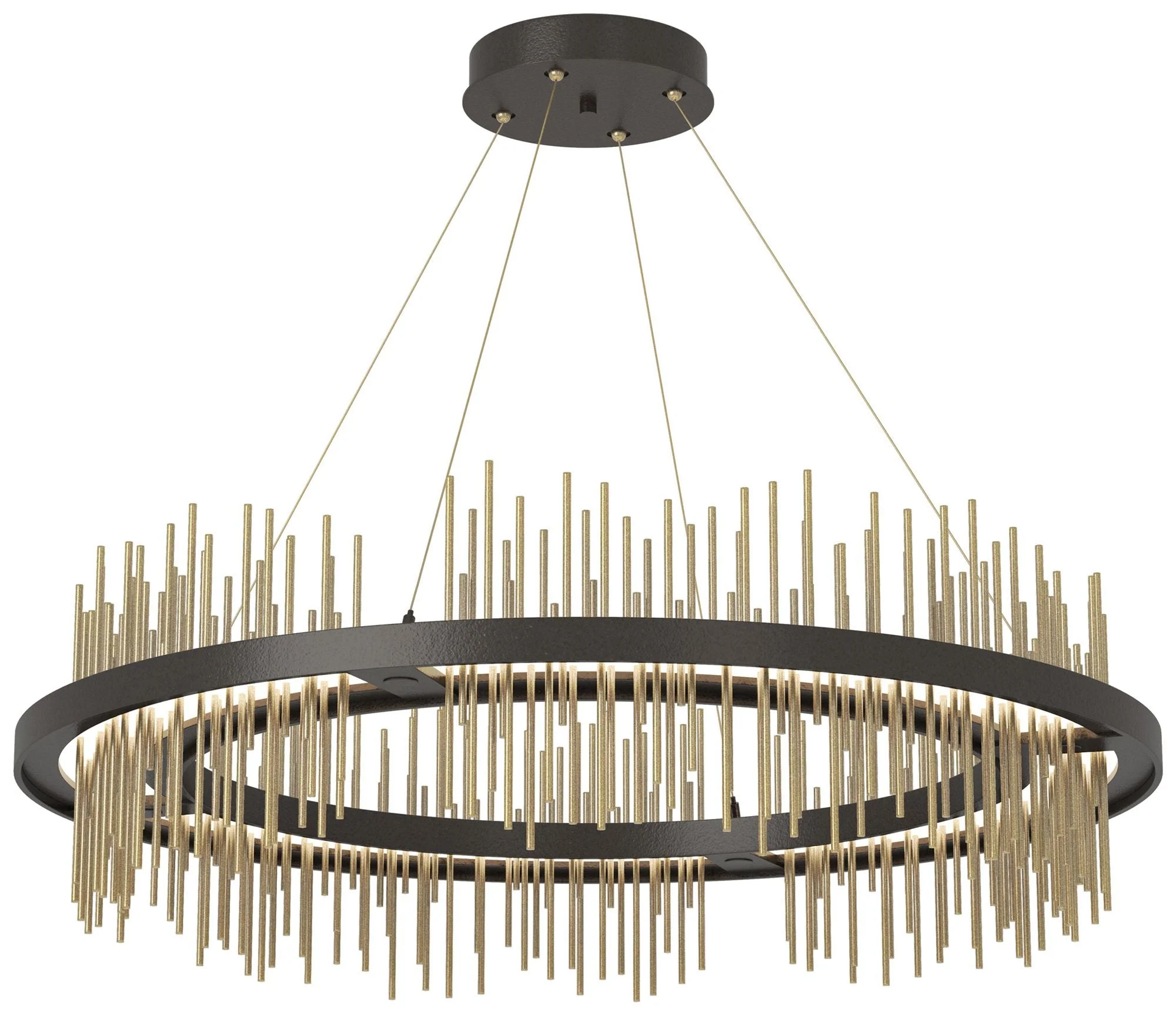 Gossamer Circular LED Pendant - Oil Rubbed Bronze - Modern Brass - Image 1