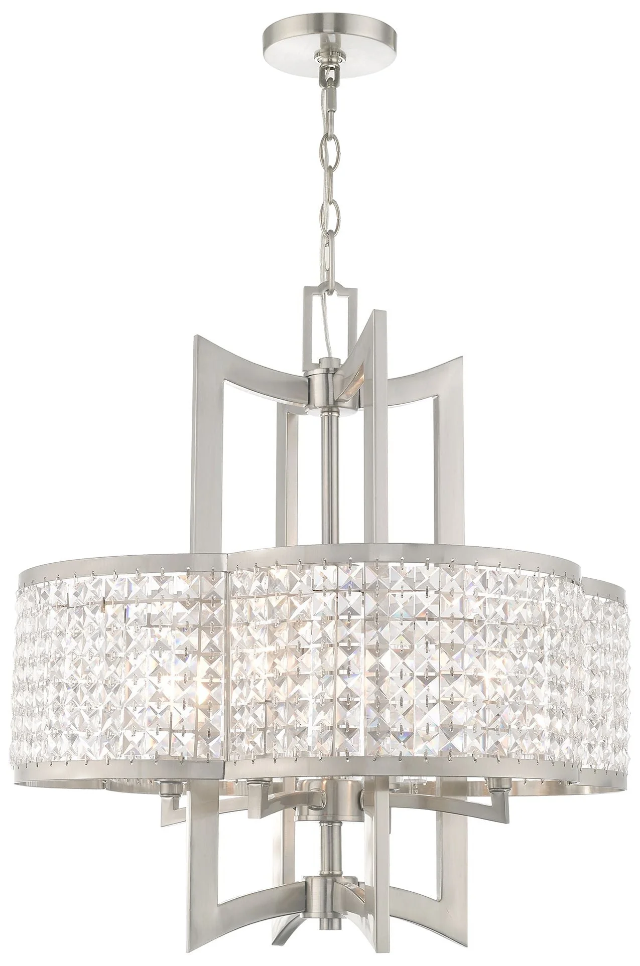 Grammercy 4 Light Brushed Nickel Chandelier - Image 1