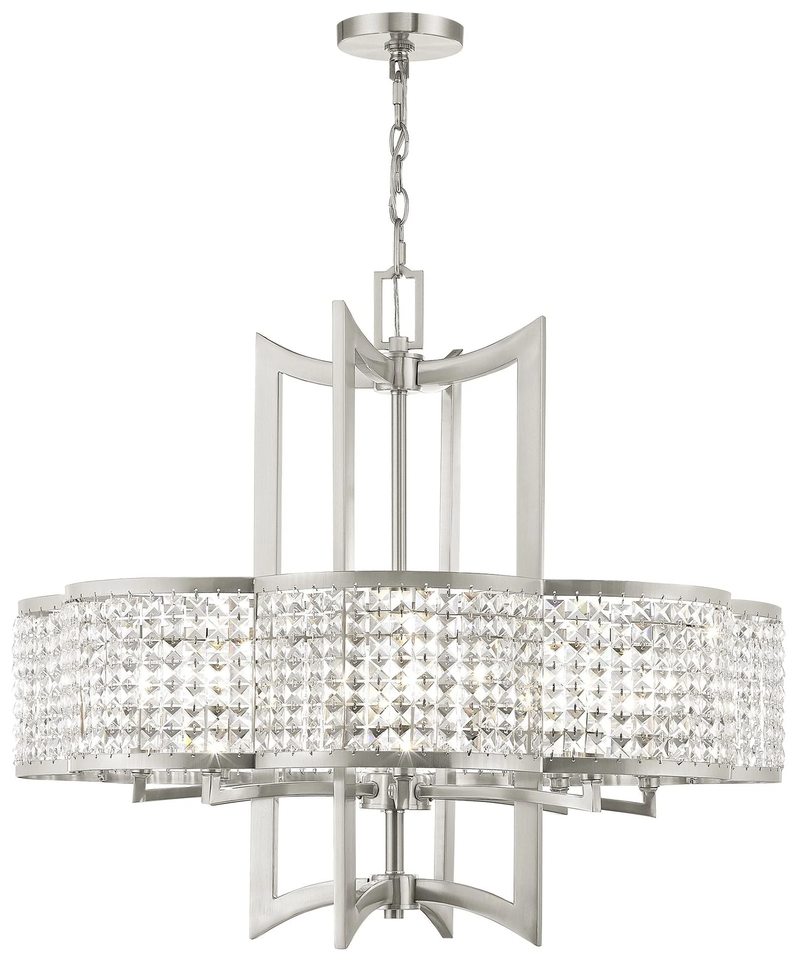 Grammercy 8 Light Brushed Nickel Chandelier - Image 1