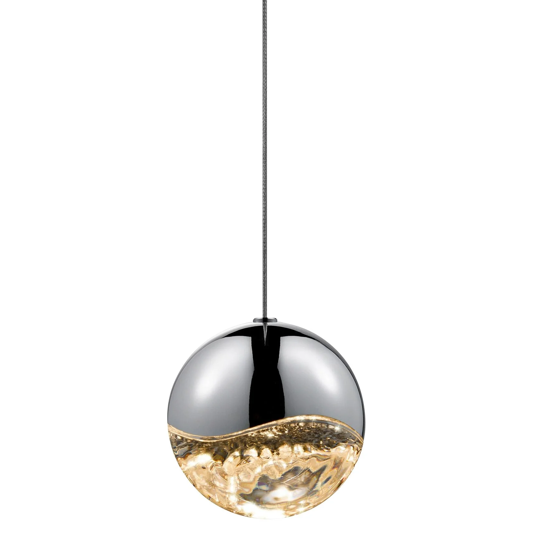 Grapes 37.75" Wide 3.Light Polished Chrome Large LED Pendant - Image 2