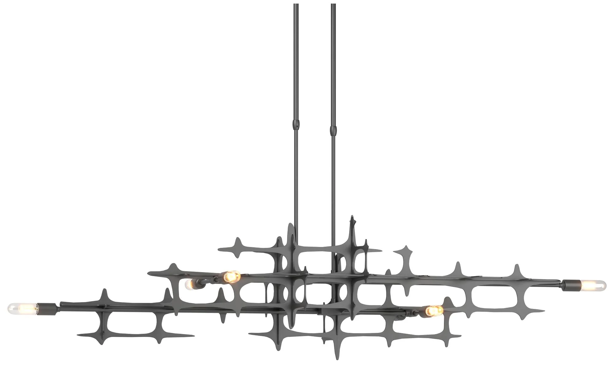 Grid 53.6" Wide Black Short Height Pendant - Image 1