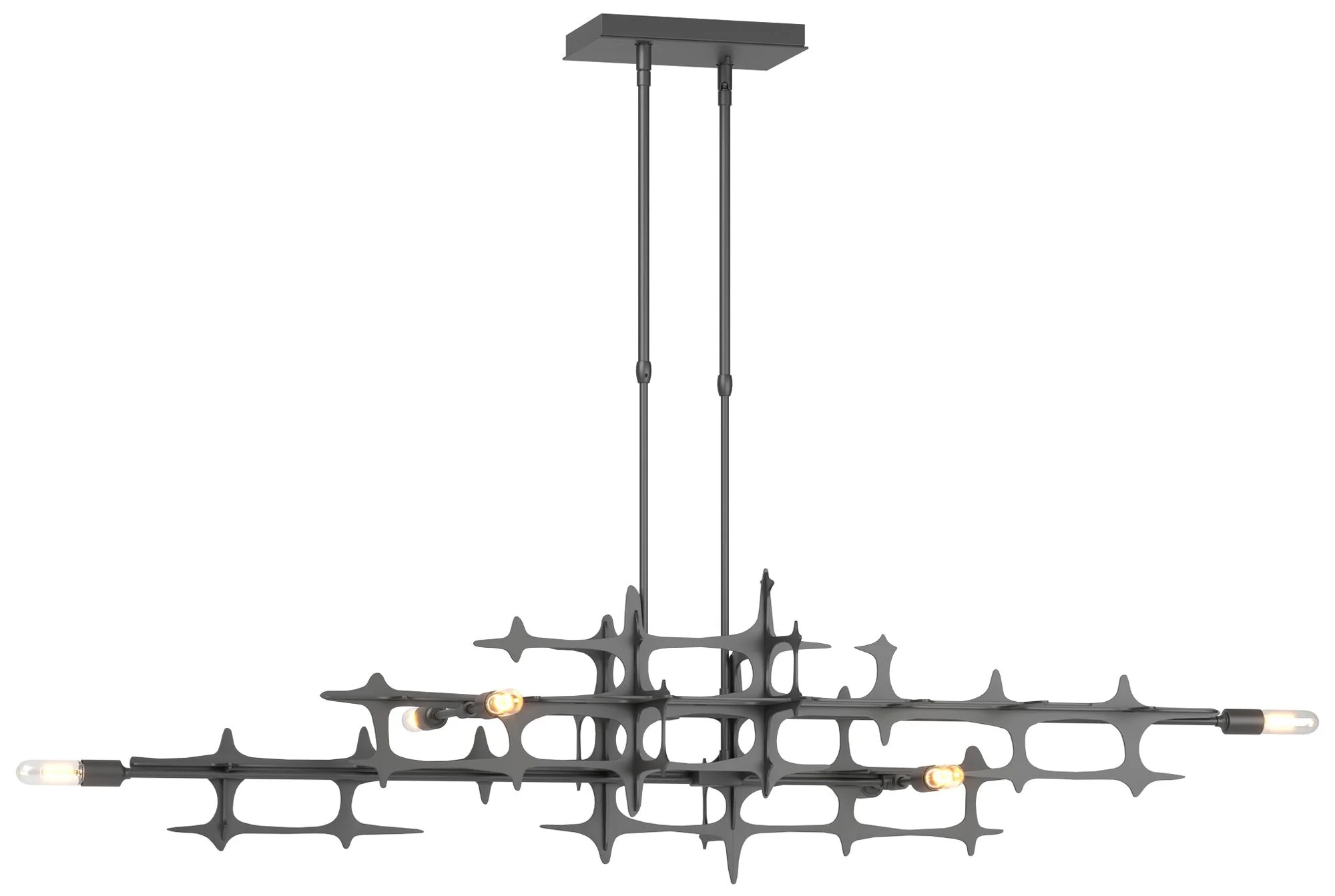 Grid 53.6" Wide Black Standard Pendant - Image 1