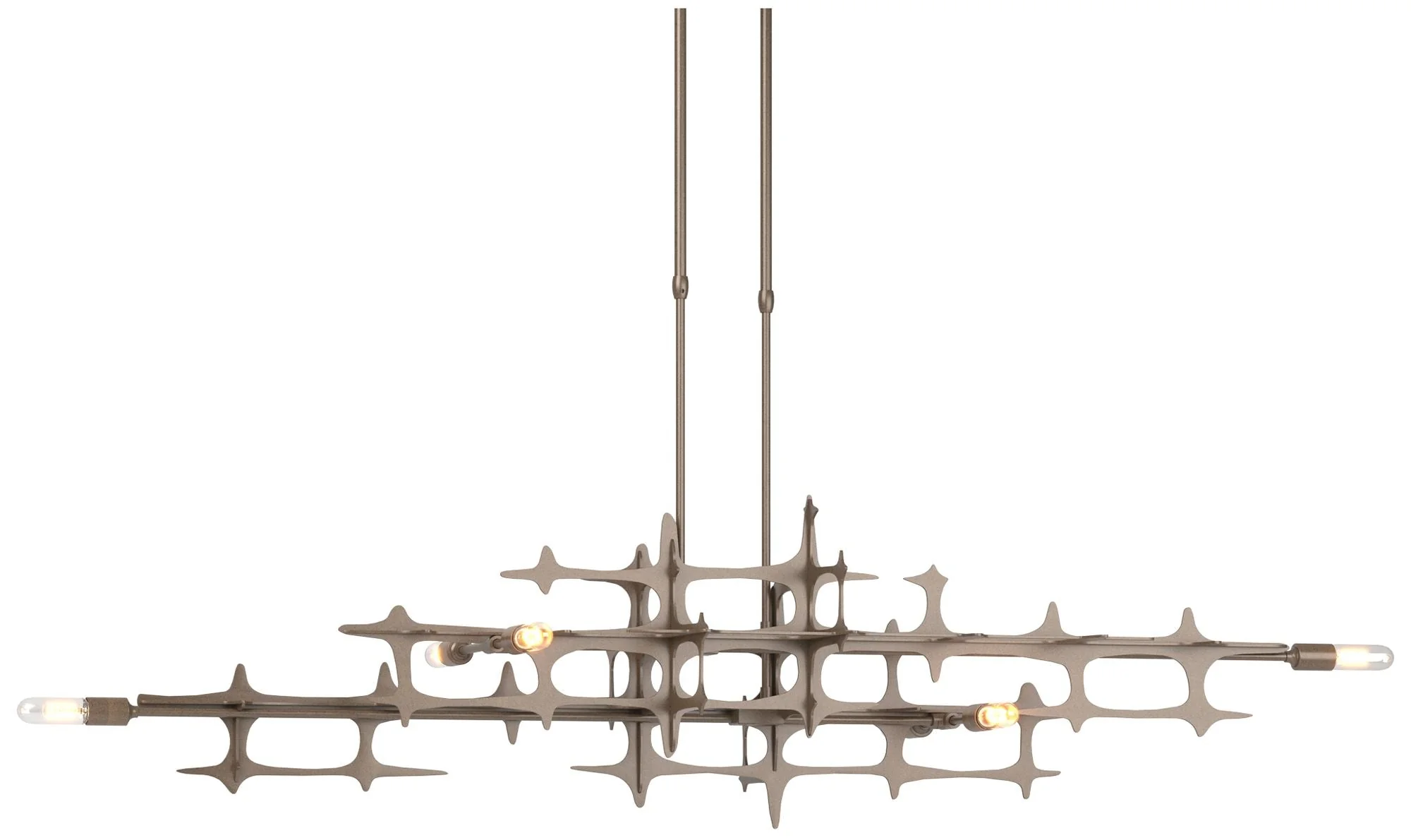 Grid 53.6" Wide Bronze Short Height Pendant - Image 1