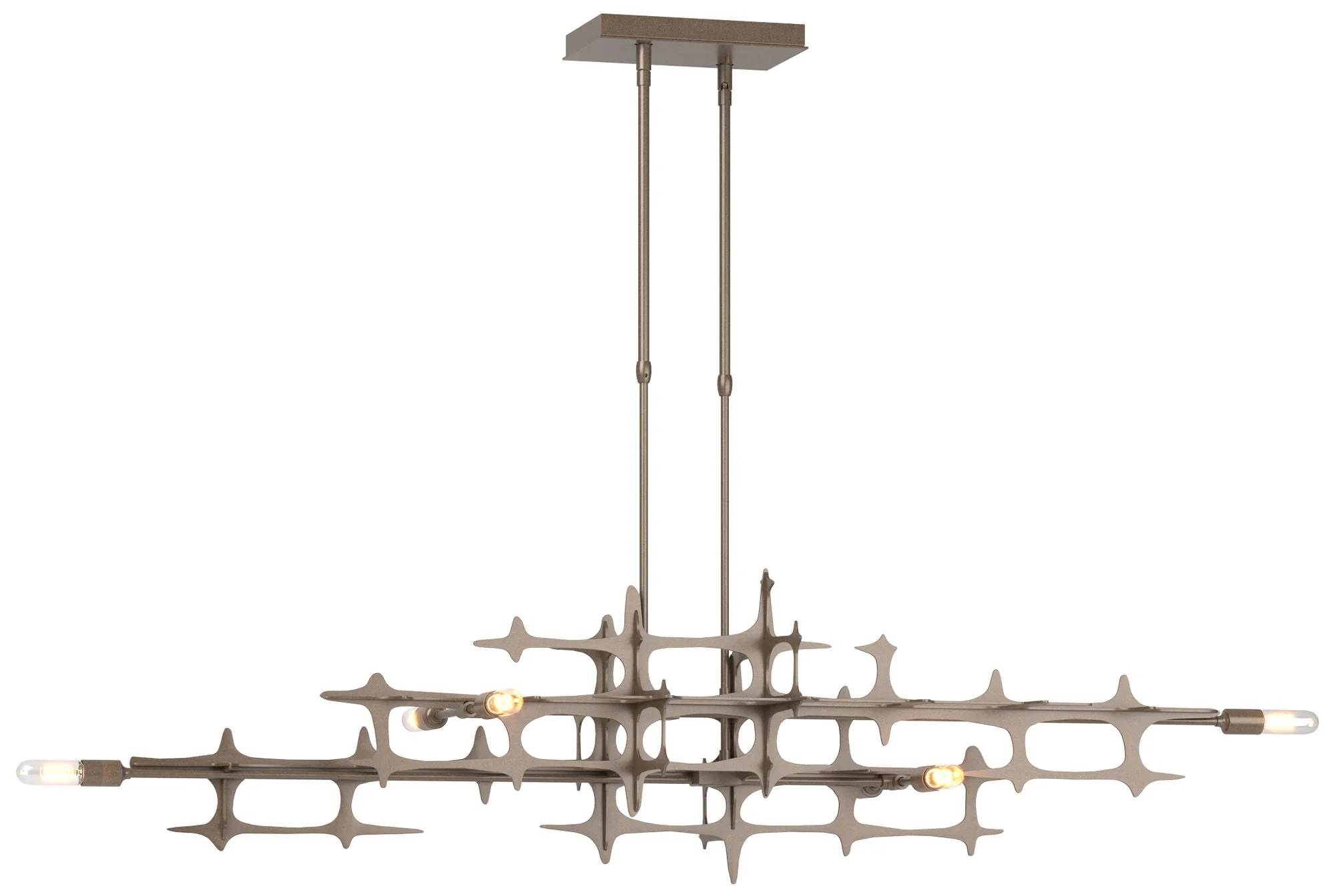 Grid 53.6" Wide Bronze Standard Pendant - Image 1