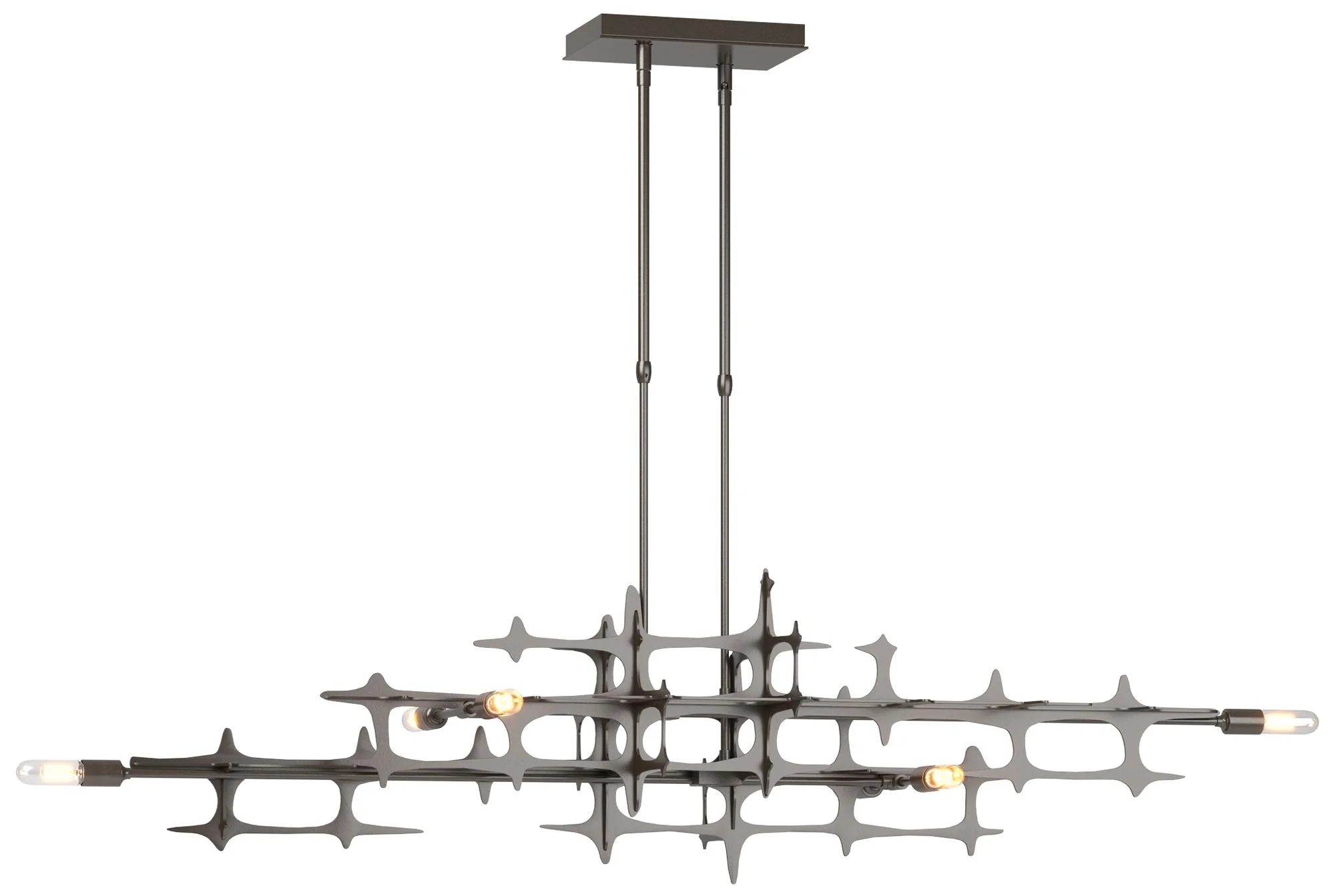 Grid 53.6" Wide Oil Rubbed Bronze Standard Pendant - Image 1
