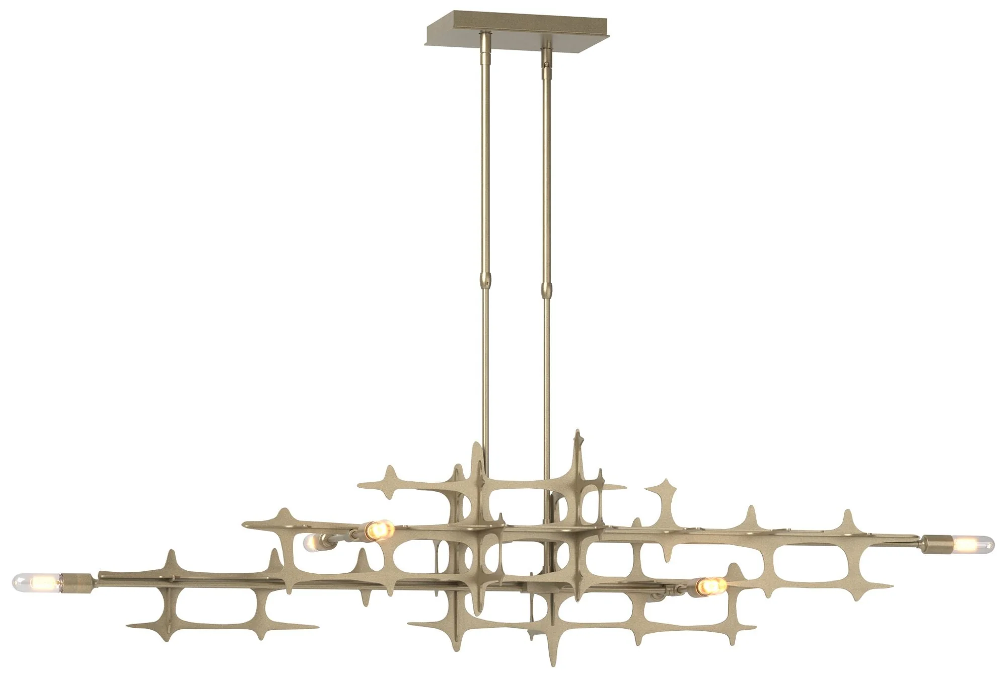 Grid 53.6" Wide Soft Gold Standard Pendant - Image 1