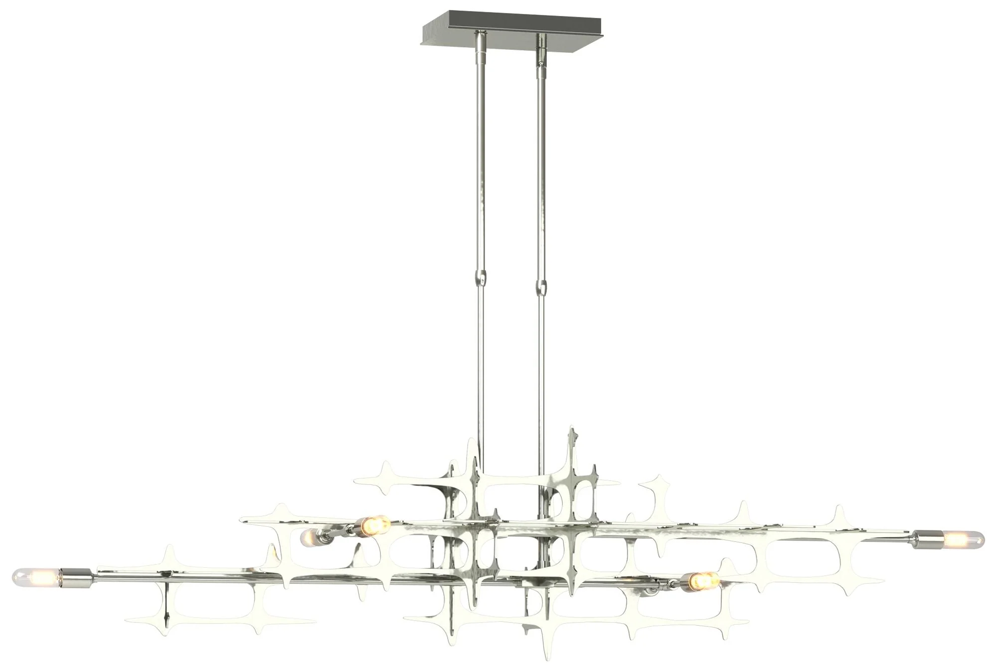 Grid 53.6" Wide Sterling Standard Pendant - Image 1