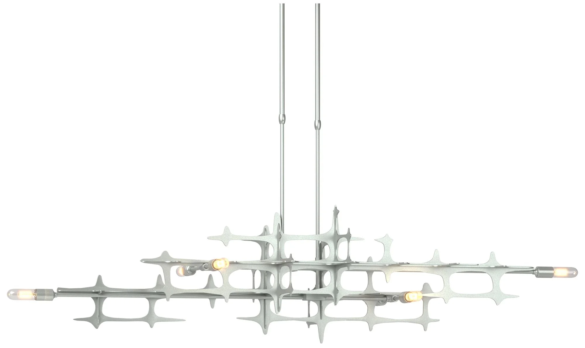 Grid 53.6" Wide Vintage Platinum Short Height Pendant - Image 1