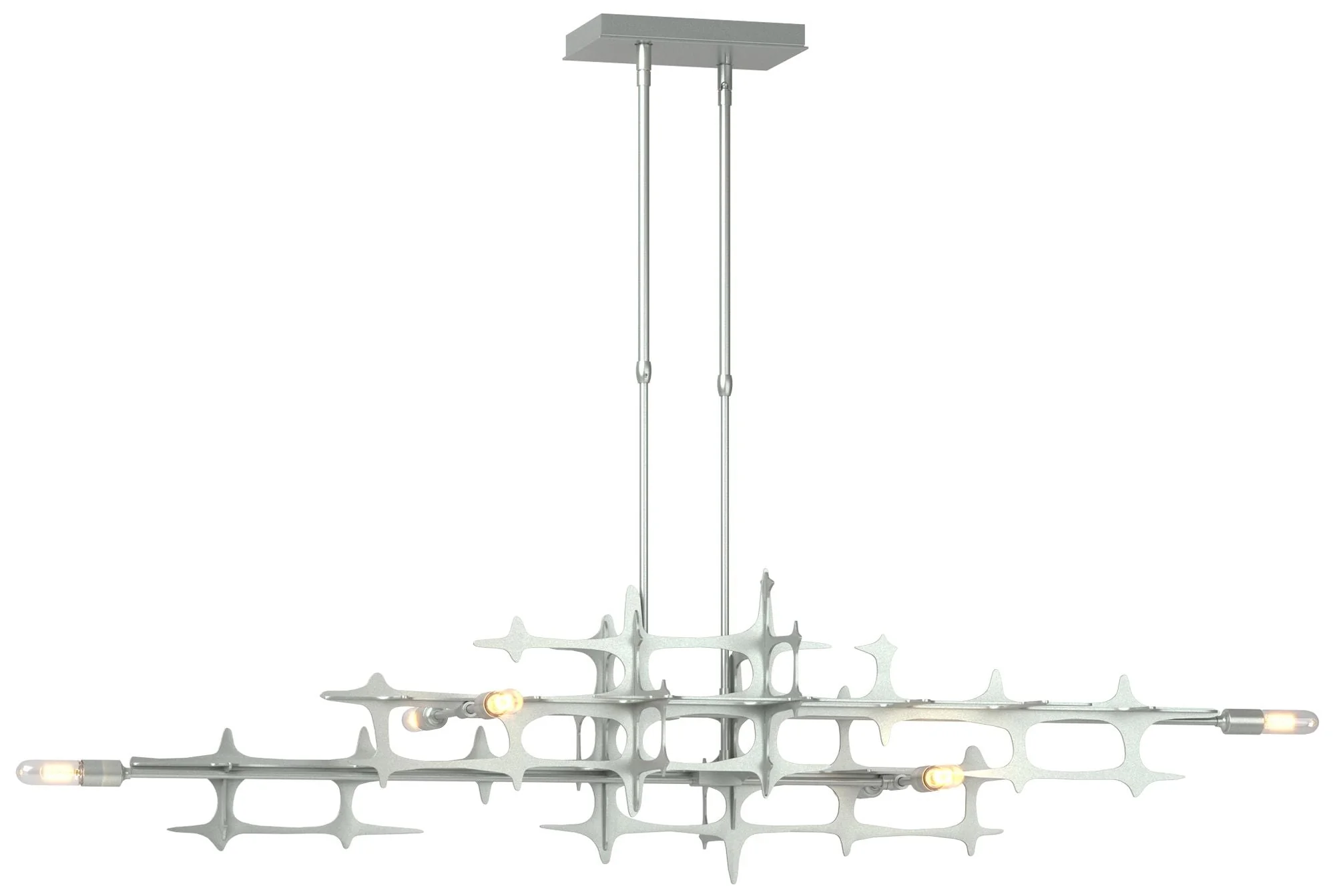 Grid 53.6" Wide Vintage Platinum Standard Pendant - Image 1